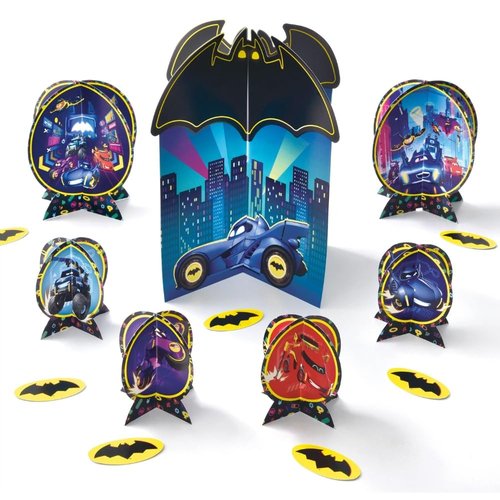 Multicolor Bat Wheels Table Centerpiece Kit - 12.2" (1 Set) - Ideal for Kids' Birthday Parties & Celebrations