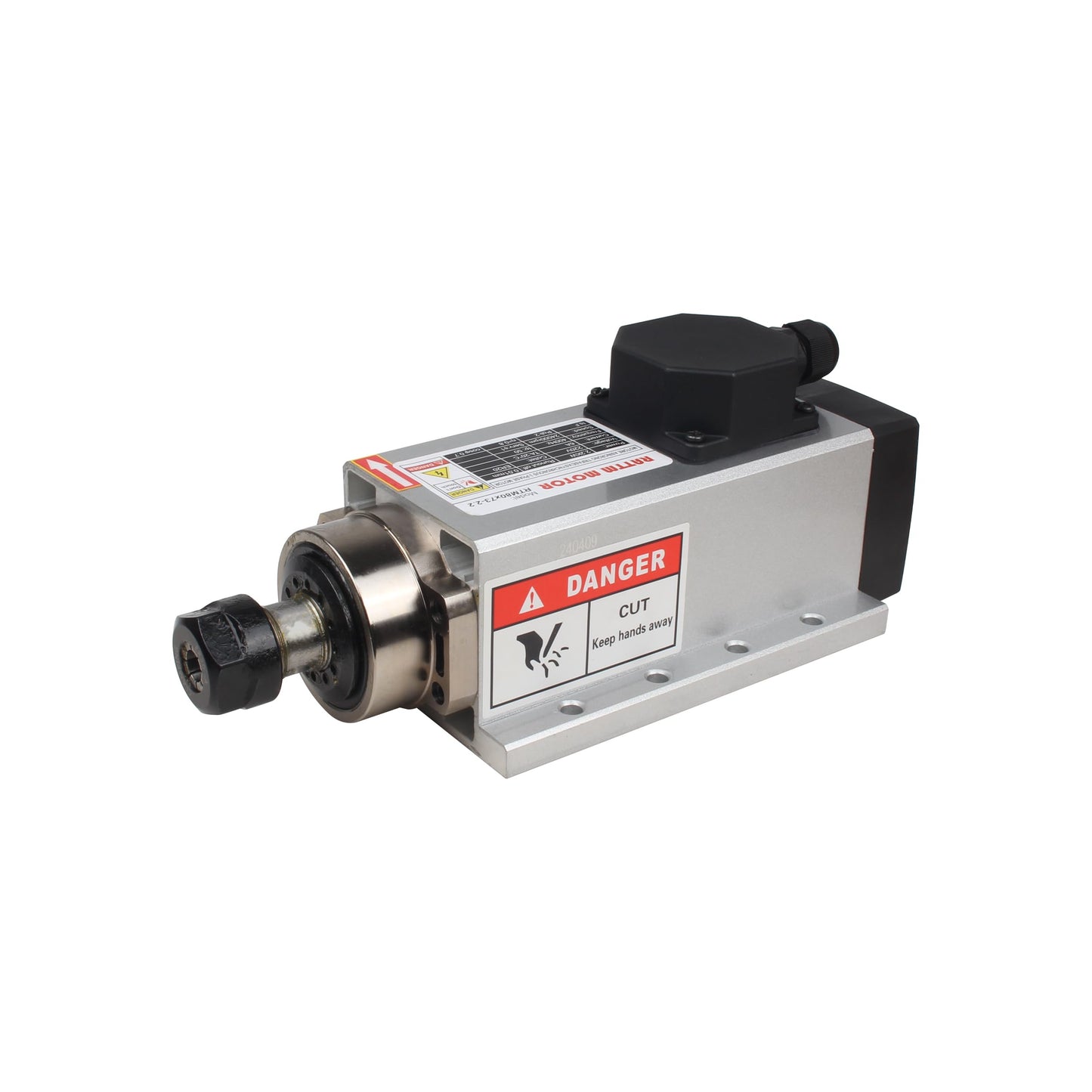 CNCTOPBAOS 2200W 220V CNC Router Spindle Motor,Square 2.2KW Air Cooled Spindle Motor ER20 400Hz 24000rpm 4 Bearings for CNC Milling Machine Engraving Cutting Wood,Plastic,Aluminum,Acrylic,PVC etc