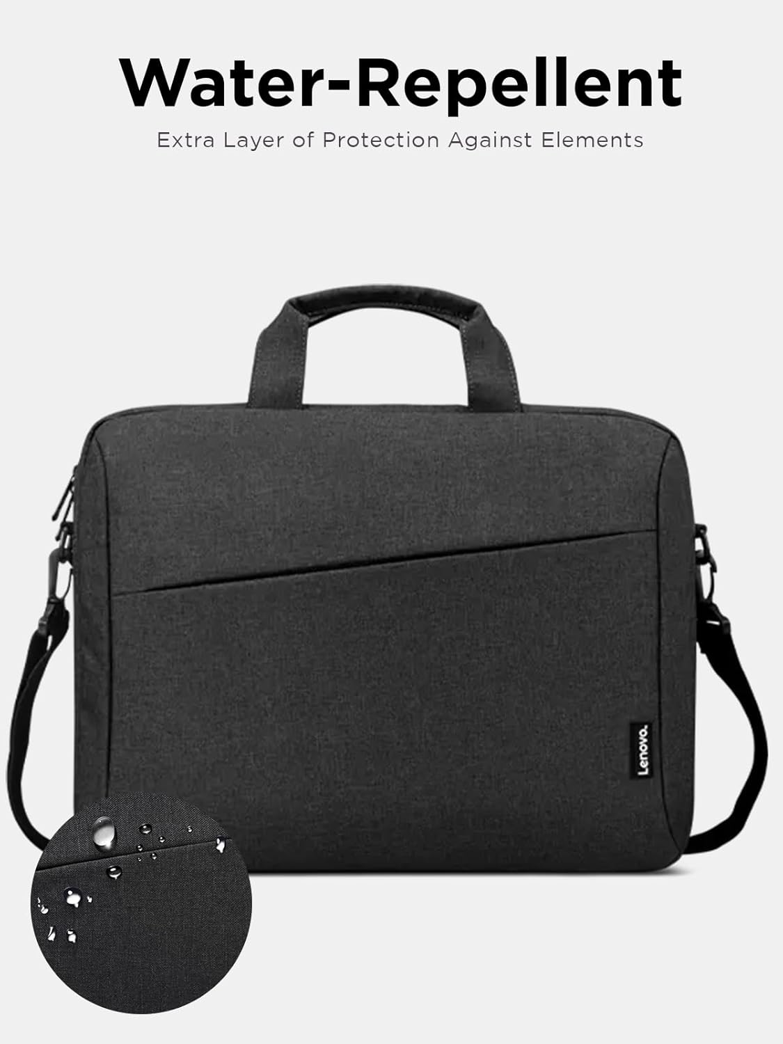 T210, Lenovo Laptop Bag Messenger Shoulder Bag for Laptop or Tablet, Sleek, Durable & Water-Repellent Fabric
