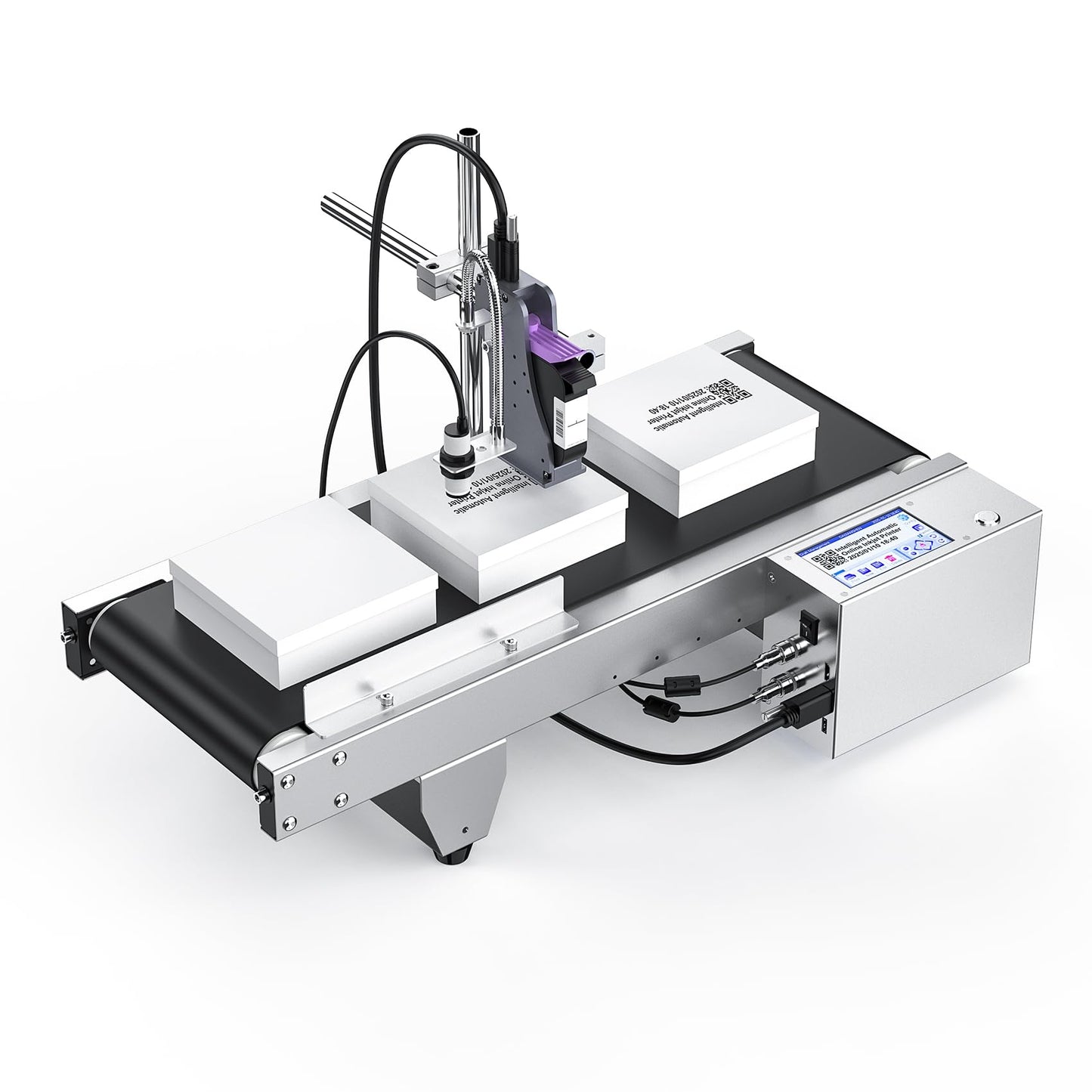 WELCZEK JS350 Automatic Inkjet Coding Machine with Mini Conveyor Belt | 2-12.7mm Industrial Online Inkjet Printer for Expiry Dates, Batch Numbers, Barcodes, QR Codes, Logos & Labels etc.