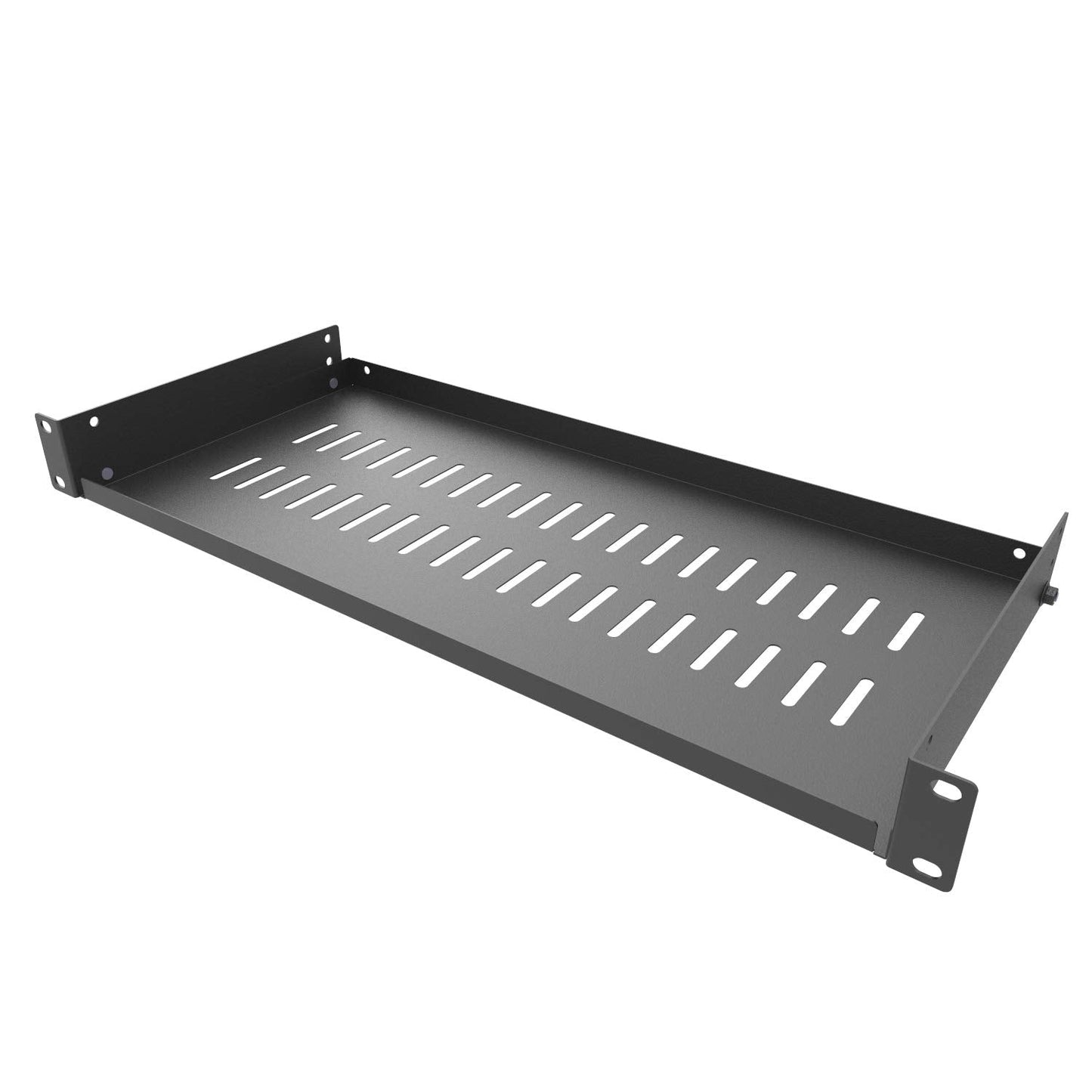 Jingchengmei 1U Disassembled Vented Cantilever Server Rack Mount Shelf 8"(203mm) Depth for 19-Inch Network/AV Equipment Rack and Cabinet(1U8V)