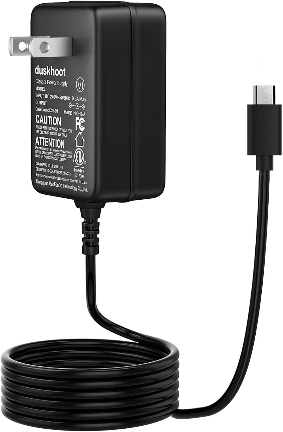 Duskhoot D3 HFD-W04 AC Adapter for Charging White Noise Machine Pro Sleep Sound Machine Power Supply Cord Mains PSU