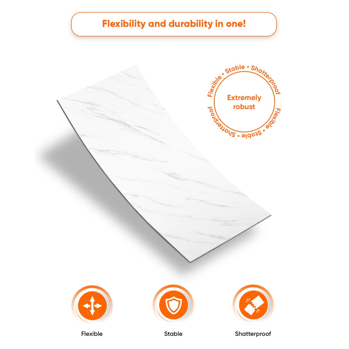 IZODEKOR 4 Pcs 24"x48" PVC Marble Wall Panels - Realistic Marble Look, 3D Wall Panels for Shower Tile and Interior Decoration - Covers 30 Square Feet | Ice Berg Grey