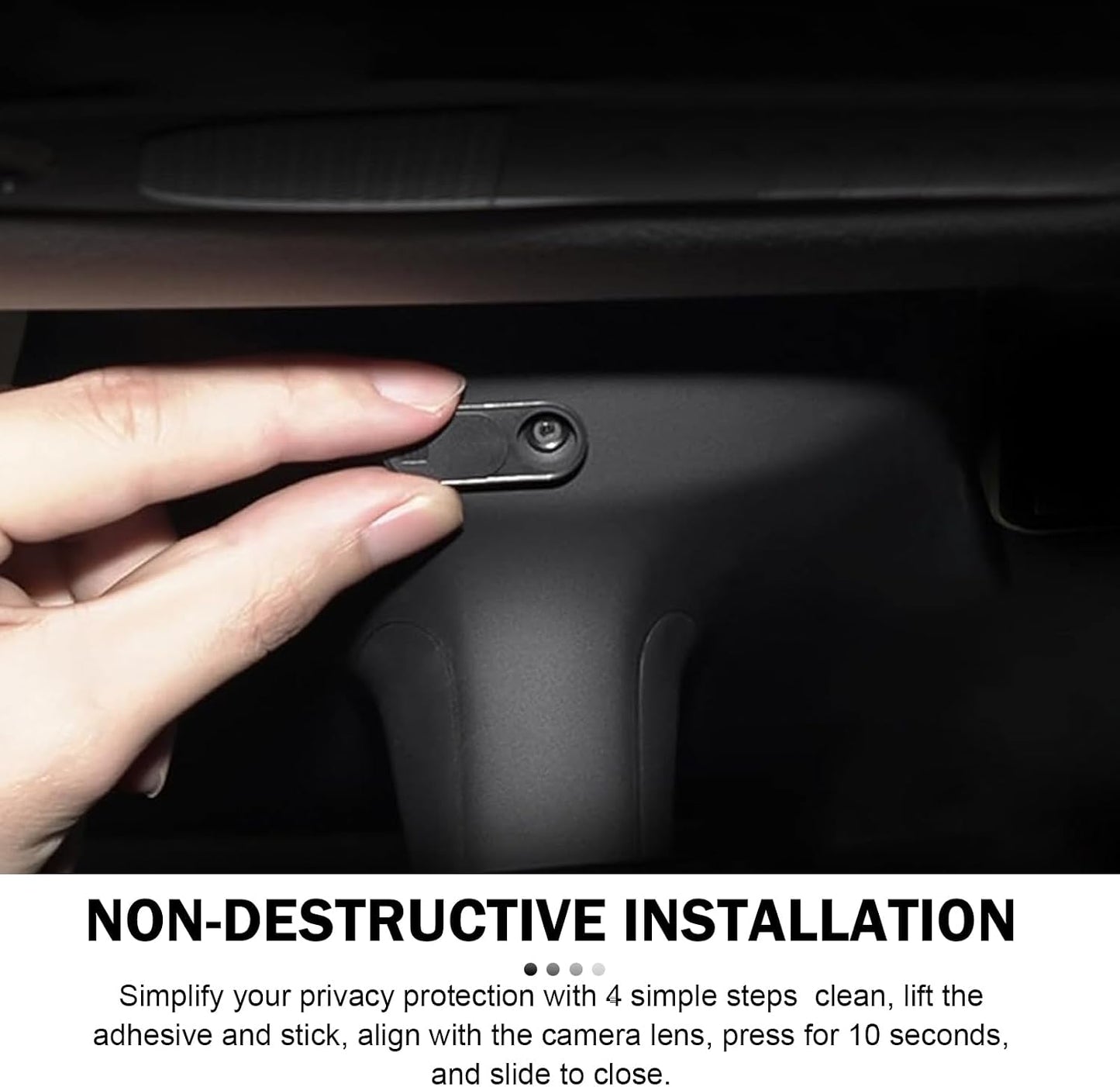 Foelony 3 Car Camera Slider Cover, Ultra-Thin Camera Protection Cover, Anti-Scratch Webcam Covers for Privacy