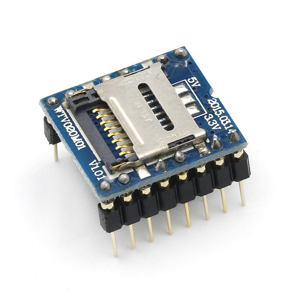 WTV020-SD MP3 232 HiLetgo U Disk Audio Player Sound Module Voice Module with SD Card Slot UART for Arduino