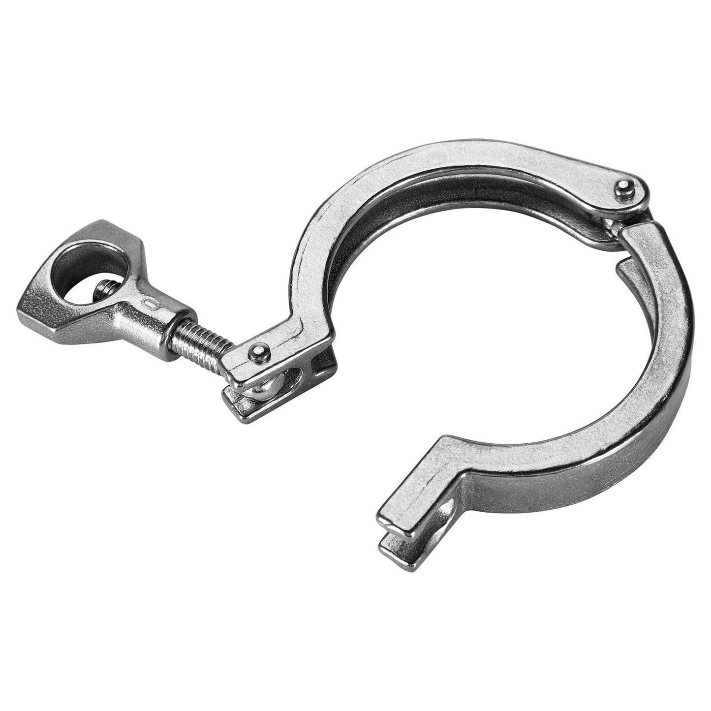 Pindex 5 Pack 2 Inch 190g Heavy Duty Tri Clamp with Silicone Gasket 304 Stainless Steel Sanitary TC Fittings