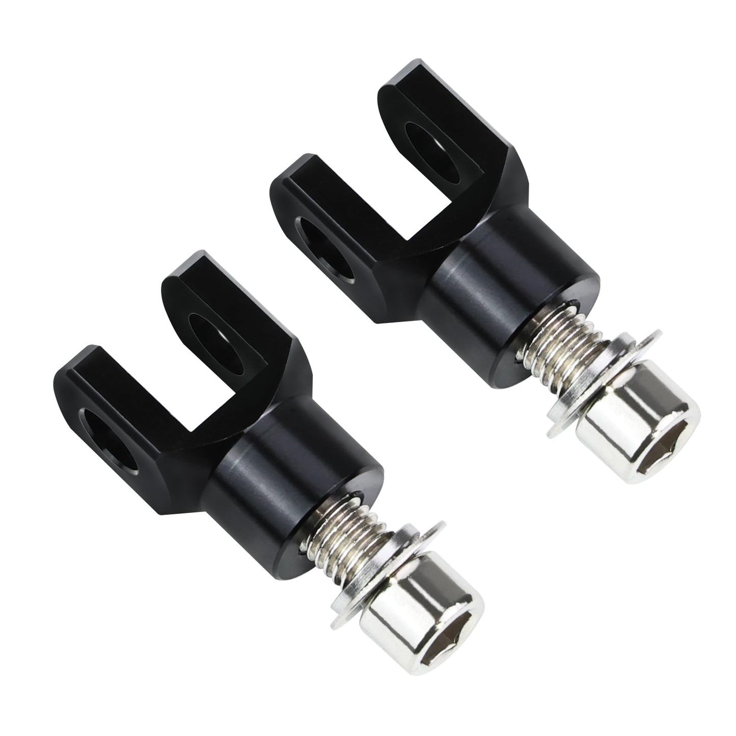 Motorcycle Foot Pegs Mount Supports Compatible with Harley Softail FX FXST FXR Low Rider Sport Glide Footrest Mounting Clevis Hardware Kit (Black)