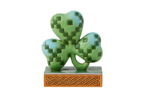 Enesco Jim Shore Heartwood Creek Irish Knot Shamrock Miniature Figurine, 3.5 Inch, Multicolor