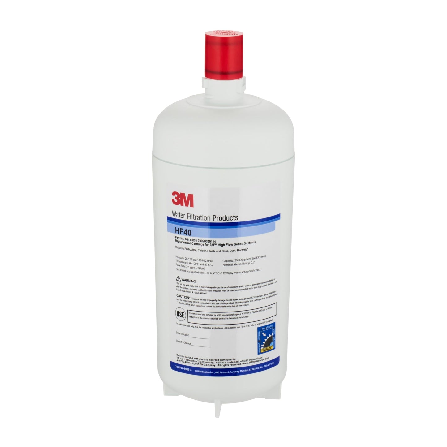 3M High Flow Series Replacement Cartridge HF40, 5613303