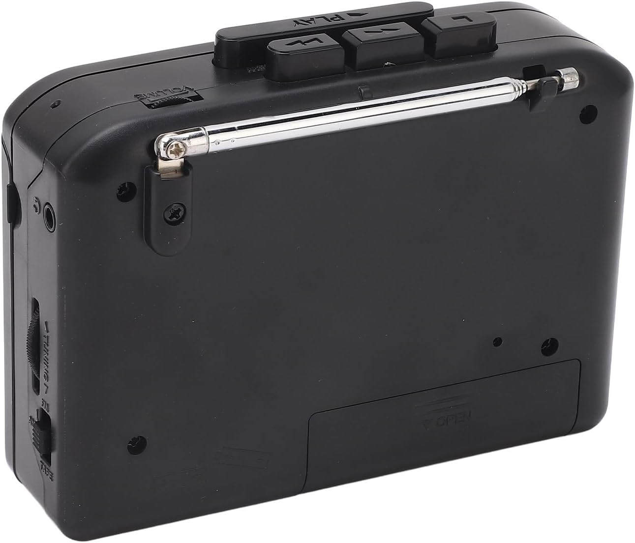 Locadence Cassette Cassette MP3 3.5mm Portable Player, FM AM Radio Stereo Tape Player with Jack and Speaker Support