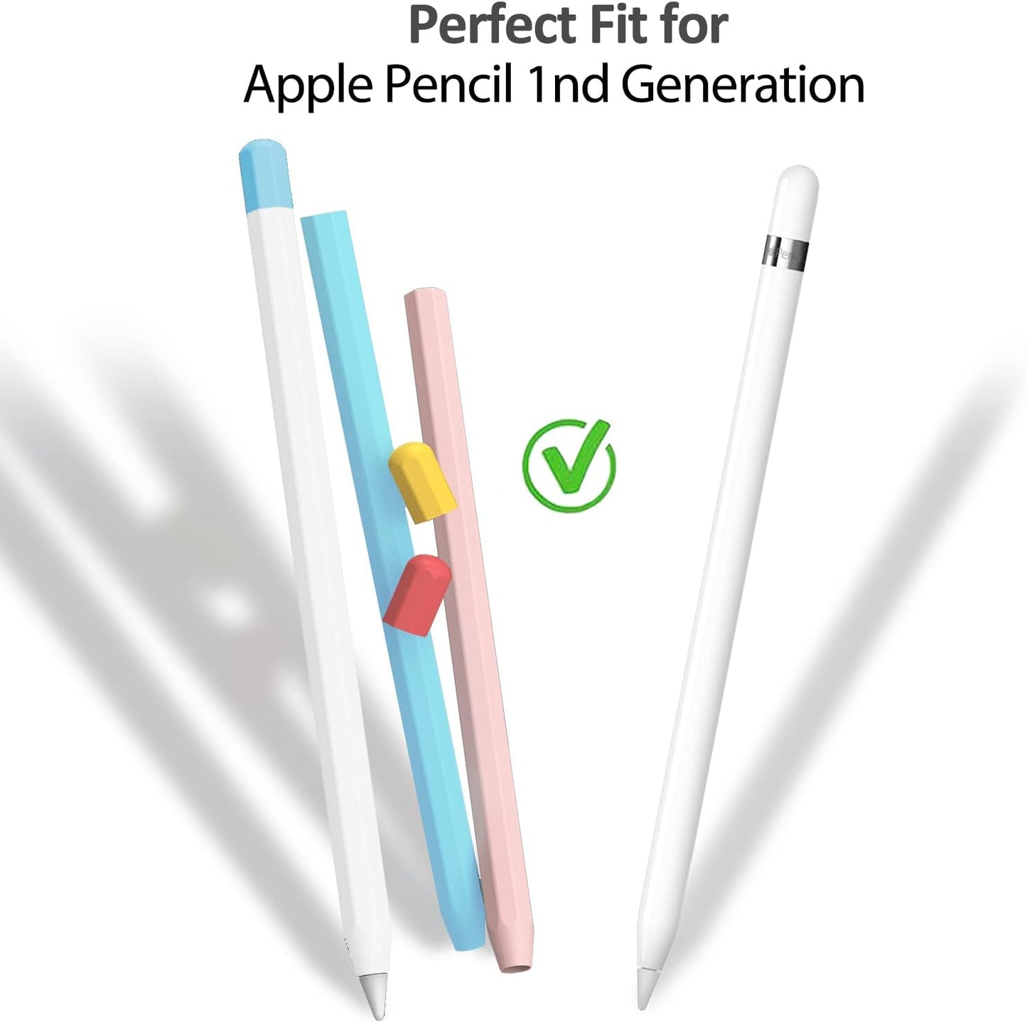 KELIFANG 1st 2 12.9/10.5/9.7 inch, Silicone Case Sleeve Cover Compatible Apple Pencil Generation, Protective Skin