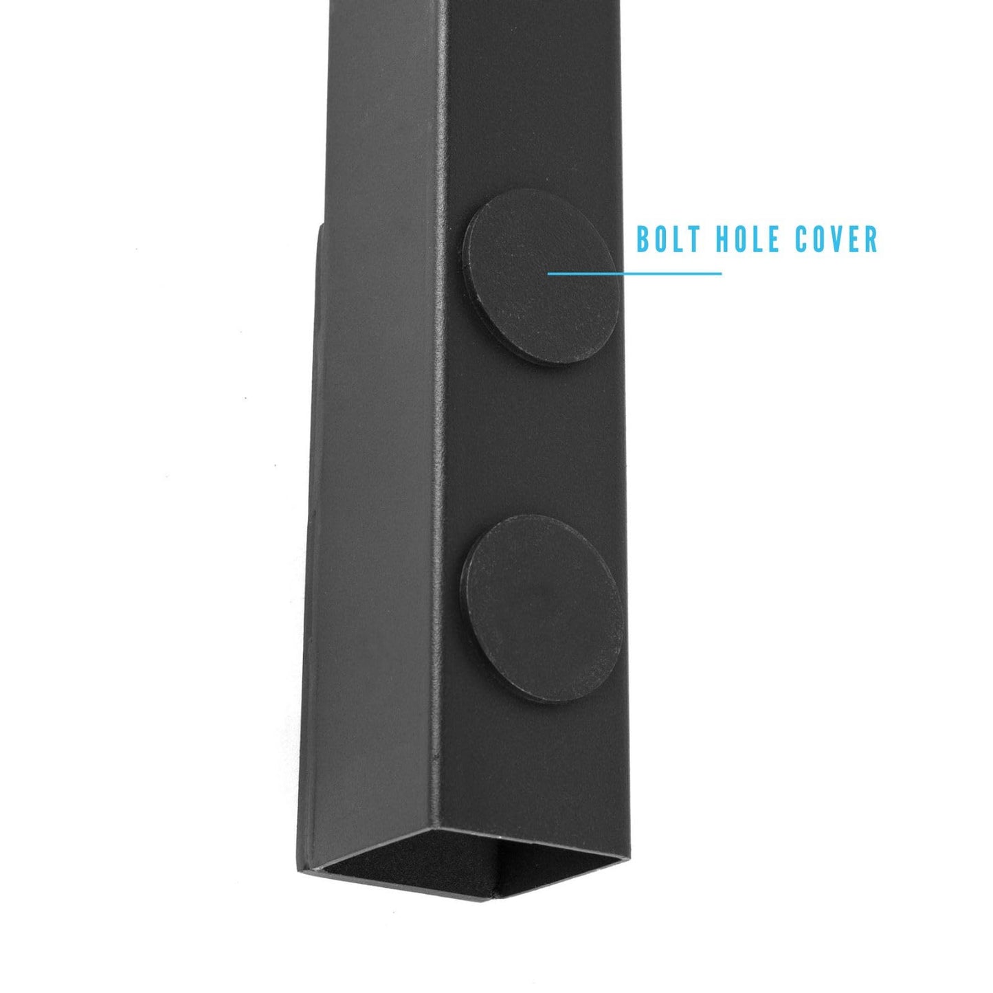 Senmit Cable Railing Post Fascia Mount-Stainless Steel Square Weldless 36"x2"x2" Pre-drilled Side Mount Metal Post for Wood Deck, Black 4 Pack