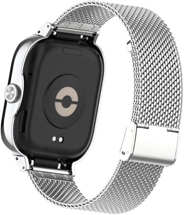 HOPMC Adjustable and Comfortable With Redmi Watch 4 Strap Metal Case 22mm Stainless Steel Mesh Replacement Straps for Redmi Smartwatch 4