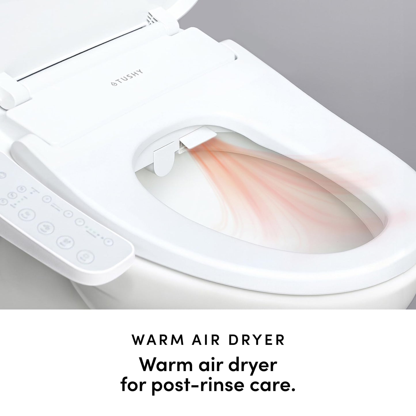 TUSHY Cloud Electronic Bidet Heated Toilet Seat: Instant Warm Water, Adjustable Air Dryer, Soft Close Lid and Seat & Night Light (Self Cleaning Nozzle and Water Filter), Elongated