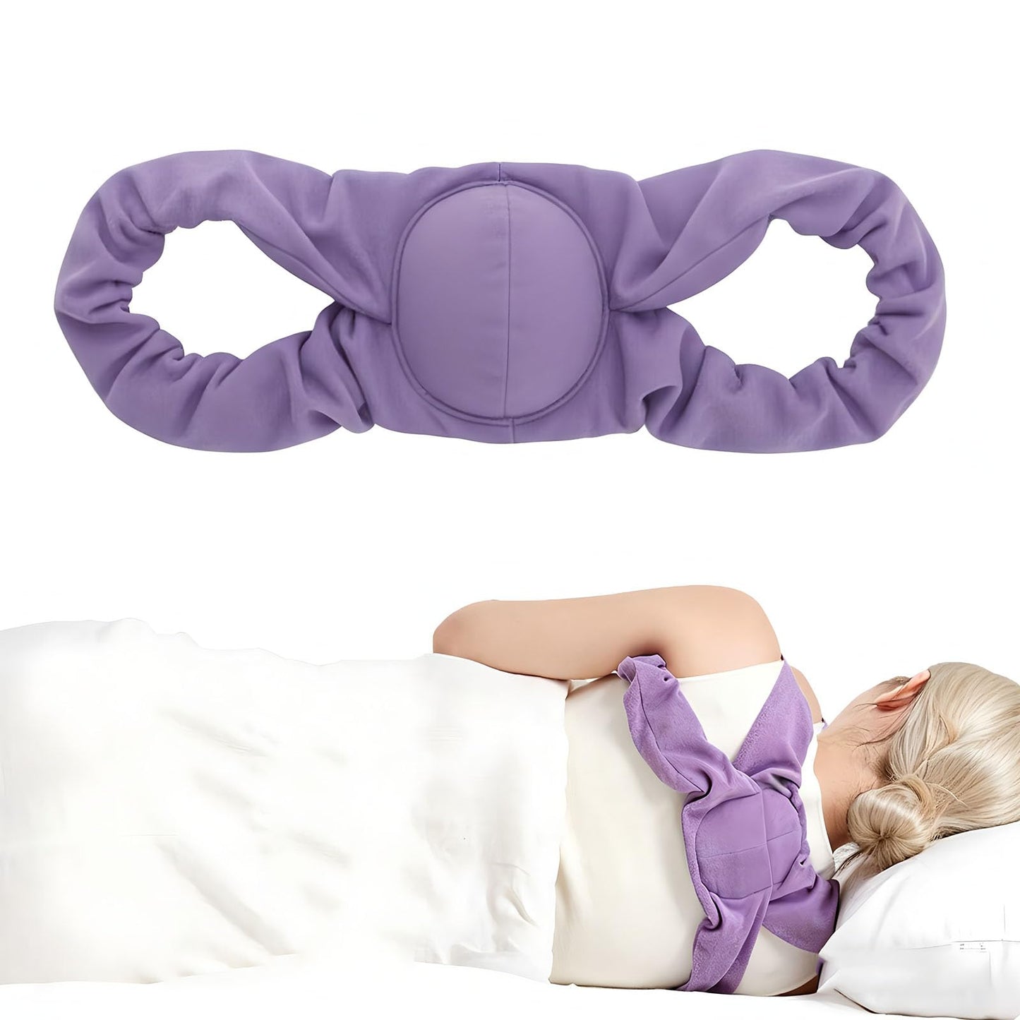 SOMIVOT Posture Corrector for Sleeping – Upper Back and Shoulder Alignment Brace with Soft Support Pad, Comfortable Nighttime Clavicle & Posture Training Strap for Men and Women (Large)
