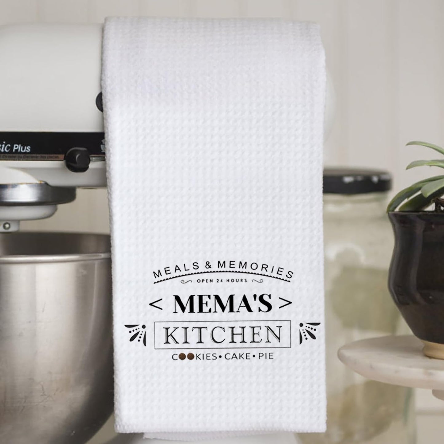 WCGXKO Mema Kitchen Towel - Dish Towel for Mema Birthday Gift (24 Hours)