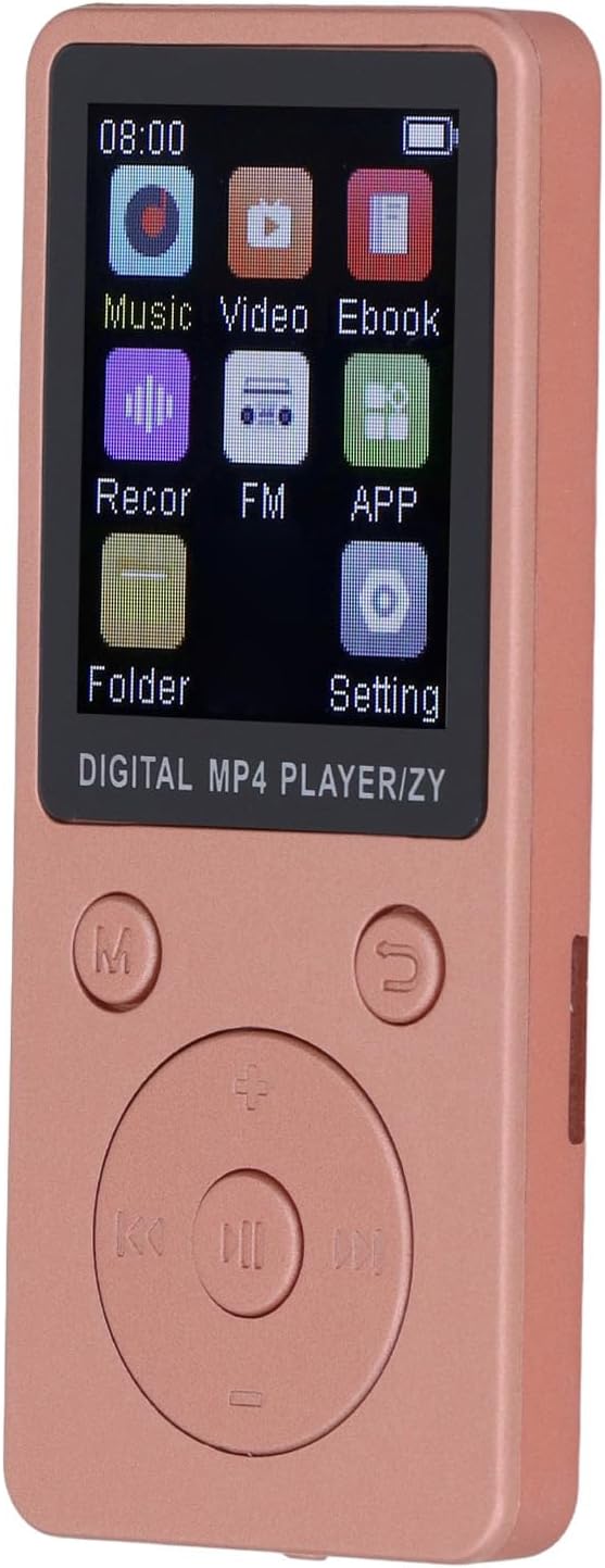 Fabater MP3 5.0 64GB 1.8 Inch MP3 Player, Bluetooth Builtin Screen Bluetooth Player, Portable Music with Speaker, Photo
