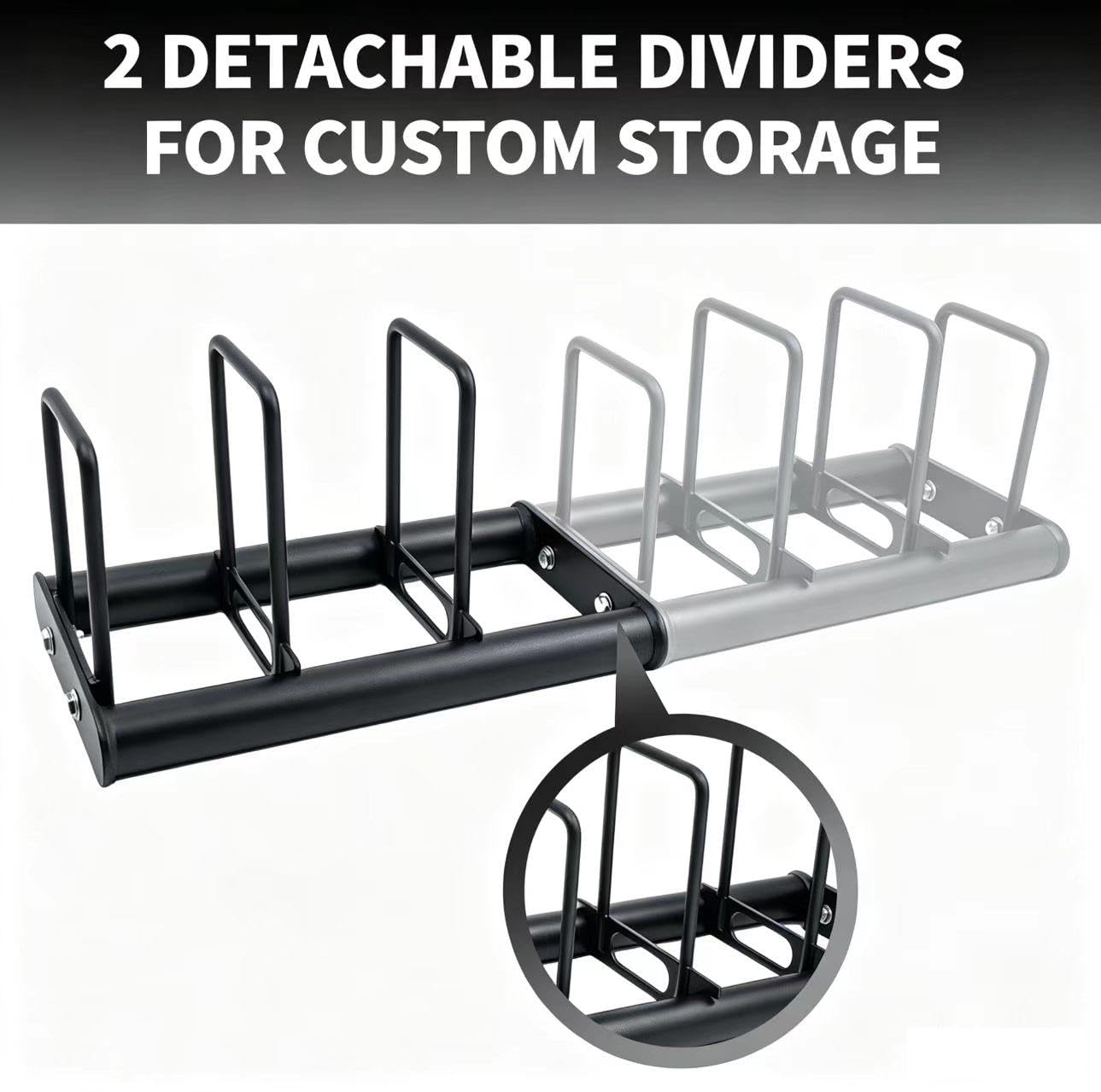 AHTAPFON Weight Plate Rack for Use Singly or Combine Multiple Units,Weights Rack Holder for Plates Up to 600 lbs,Bumper Plate Storage Rack for Easy to Replace Olympic Weight Plates in Home Gym