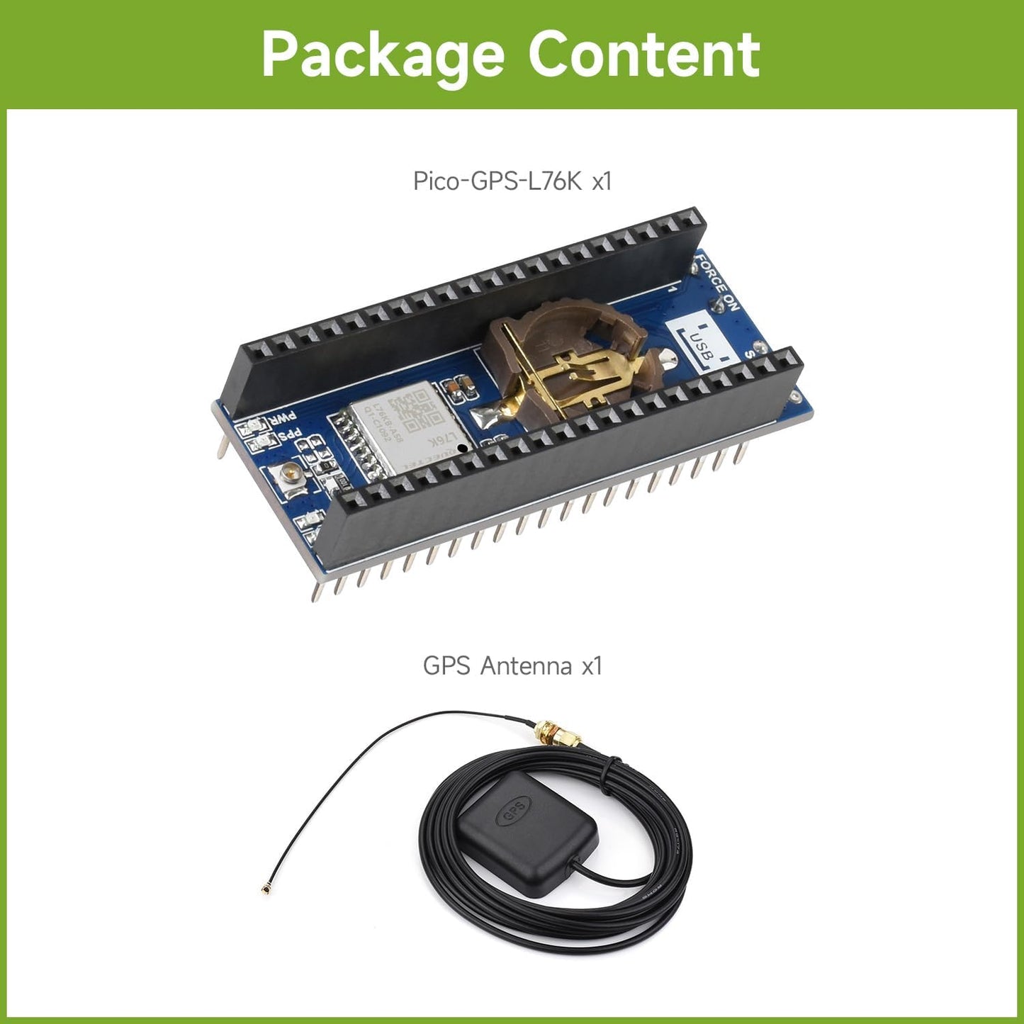 waveshare L76K GNSS Module, Compatible with Raspberry Pi Pico, Supports GPS, BeiDou (BDS), GLONASS, and QZSS, Features