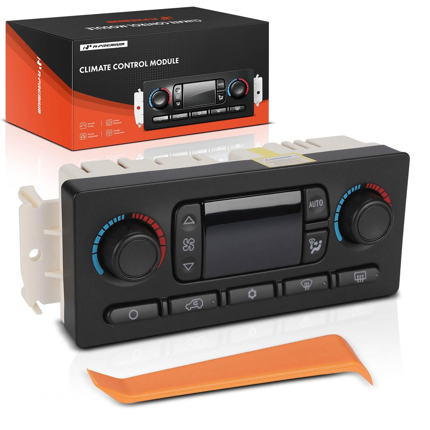 A-Premium Automatic Climate Control Module A/C & Heater Control Panel Compatible with Chevy, GMC & Cadillac - 2003 2004 Silverado, Sierra 1500/2500, Tahoe, Avalanche, Yukon - with Rear Window Defogger