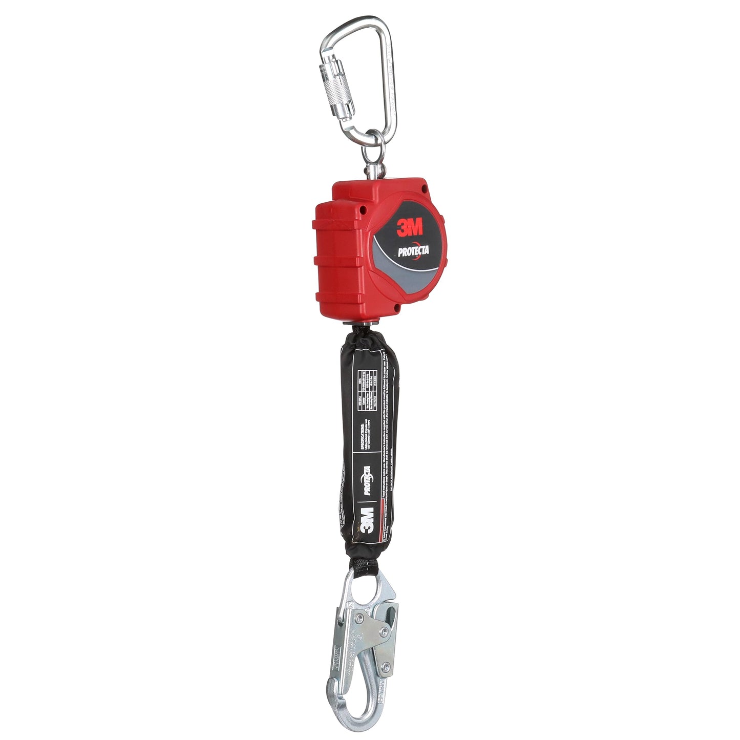 3M Protecta Self-Retracting Lifeline with Carabiner 3100513, Web, Steel Snap Hook, 11ft.