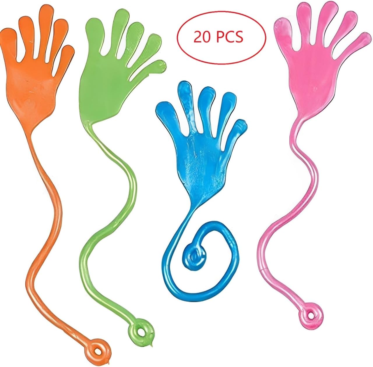 Tuko 20PCS Sticky Hands - Fun Stretchy Toys for Kids' Parties | Perfect Halloween & Birthday Favors
