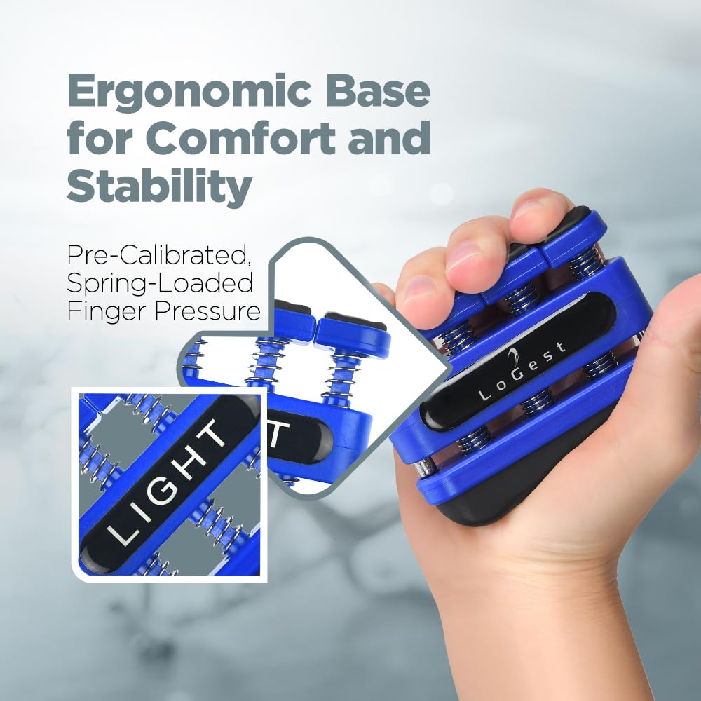 3 Pack Finger Strengthener - Exerciser for Forearm and Hand Grip Workout Equipment Musician, Rock Climbing Therapy Gripper Set Kit