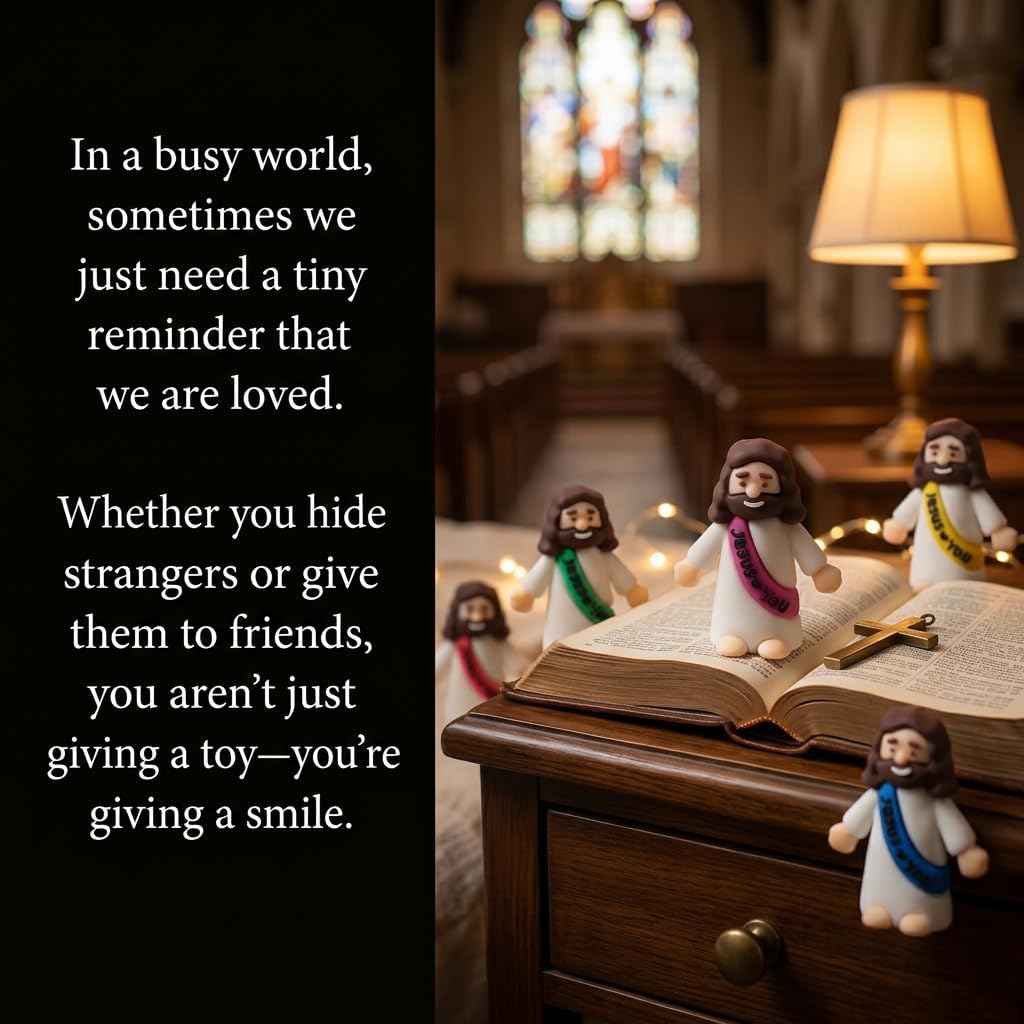 Skiennix 100PCS Mini Jesus Figurines - Perfect Religious Easter Egg Stuffers & Gifts