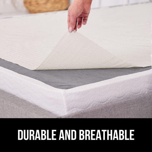 GORILLA GRIP Non-Slip Mattress Gripper - Prevents Sliding & Keeps Bed in Place | Easy Trim Pads, Queen