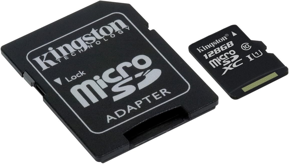 Kingston 128GB 10 80MB/s (SDCS/128GB) Canvas Select microSDHC Class microSD Memory Card UHS-I R Flash Memory Card