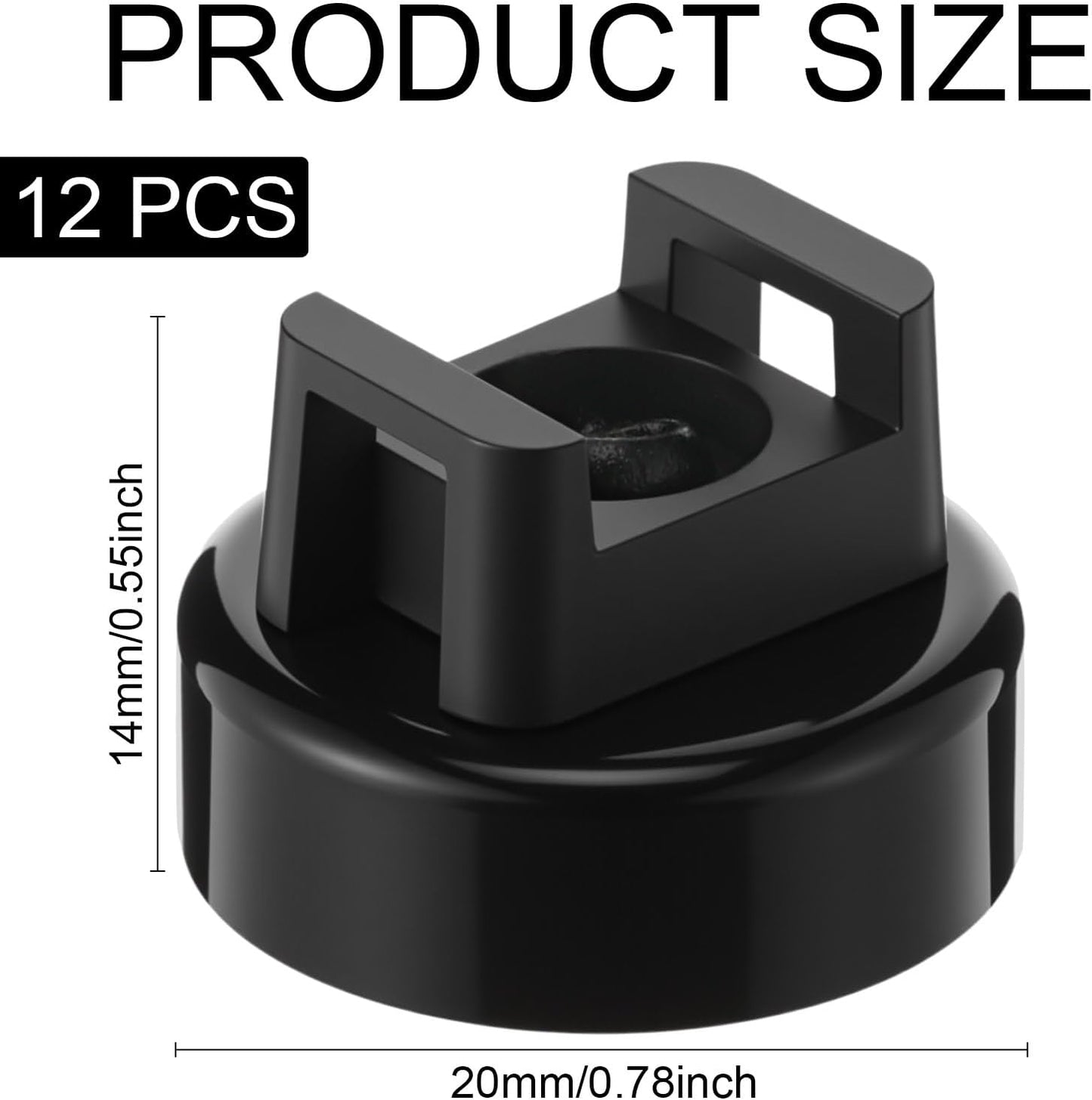 12 22 mm 22LBS Yookeer Pieces Magnet Zip Tie Mount Heavy-duty Magnetic Zip Tie Mounts Strong Multipurpose Wire Cable