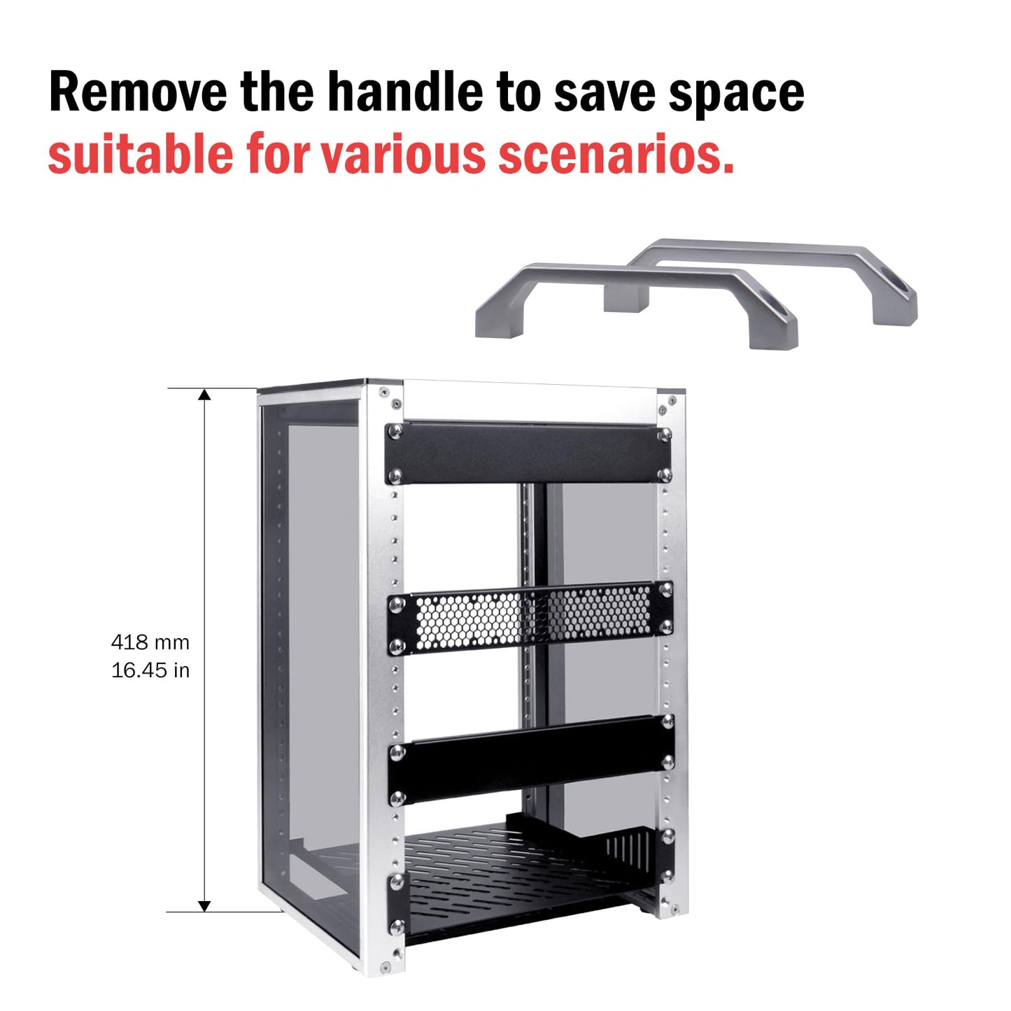 GeeekPi 8U Network Rack, 10 inch Mini Server Rack for Network, Servers, Audio, and Video Equipment, DeskPi RackMate T1, 7.87 inch Depth