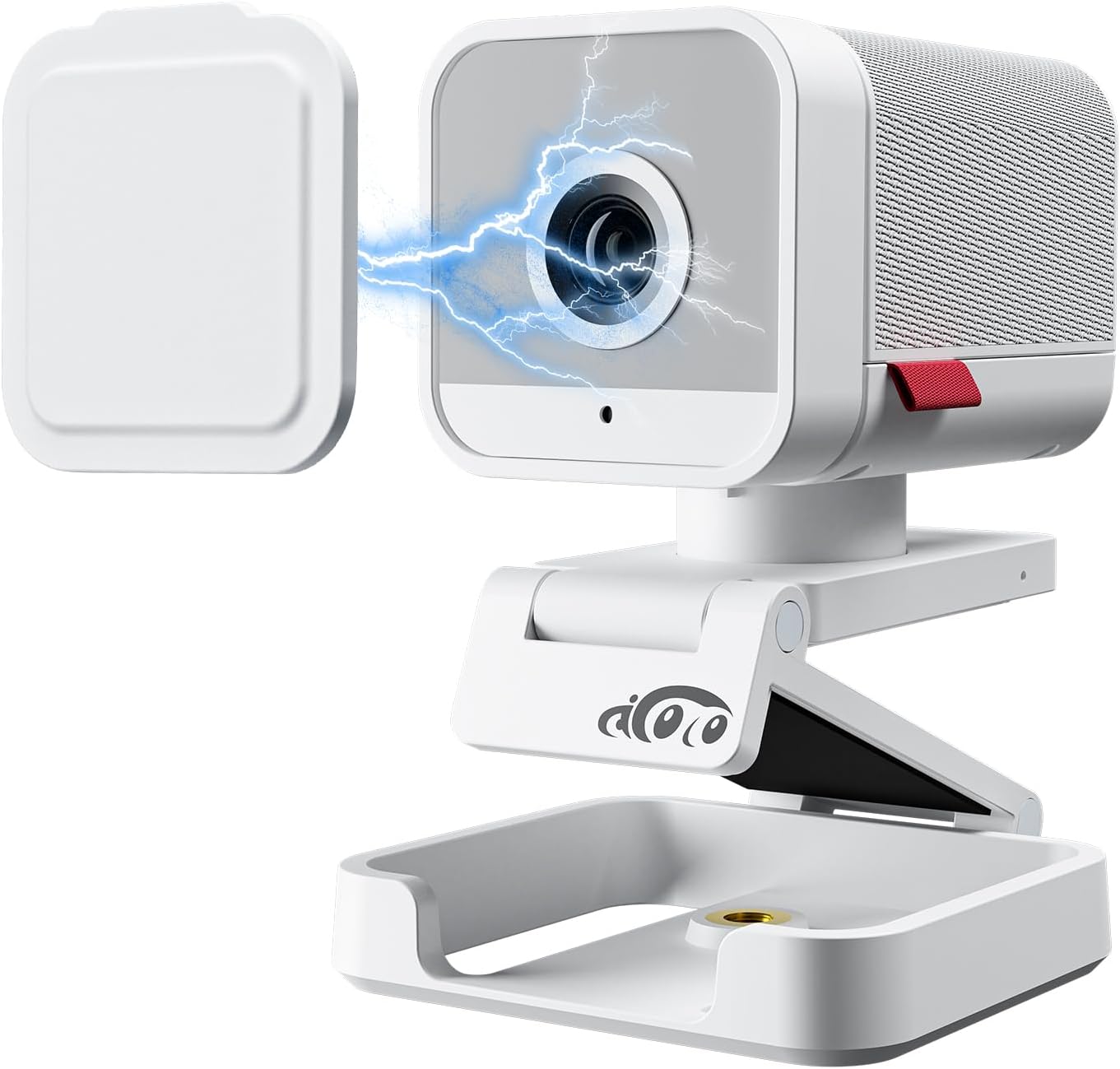 aicoco 1080P FHD PTZ Webcam, with Dual-Microphone & Privacy Cover, Computer Camera with AI Tracking, Streaming Camera
