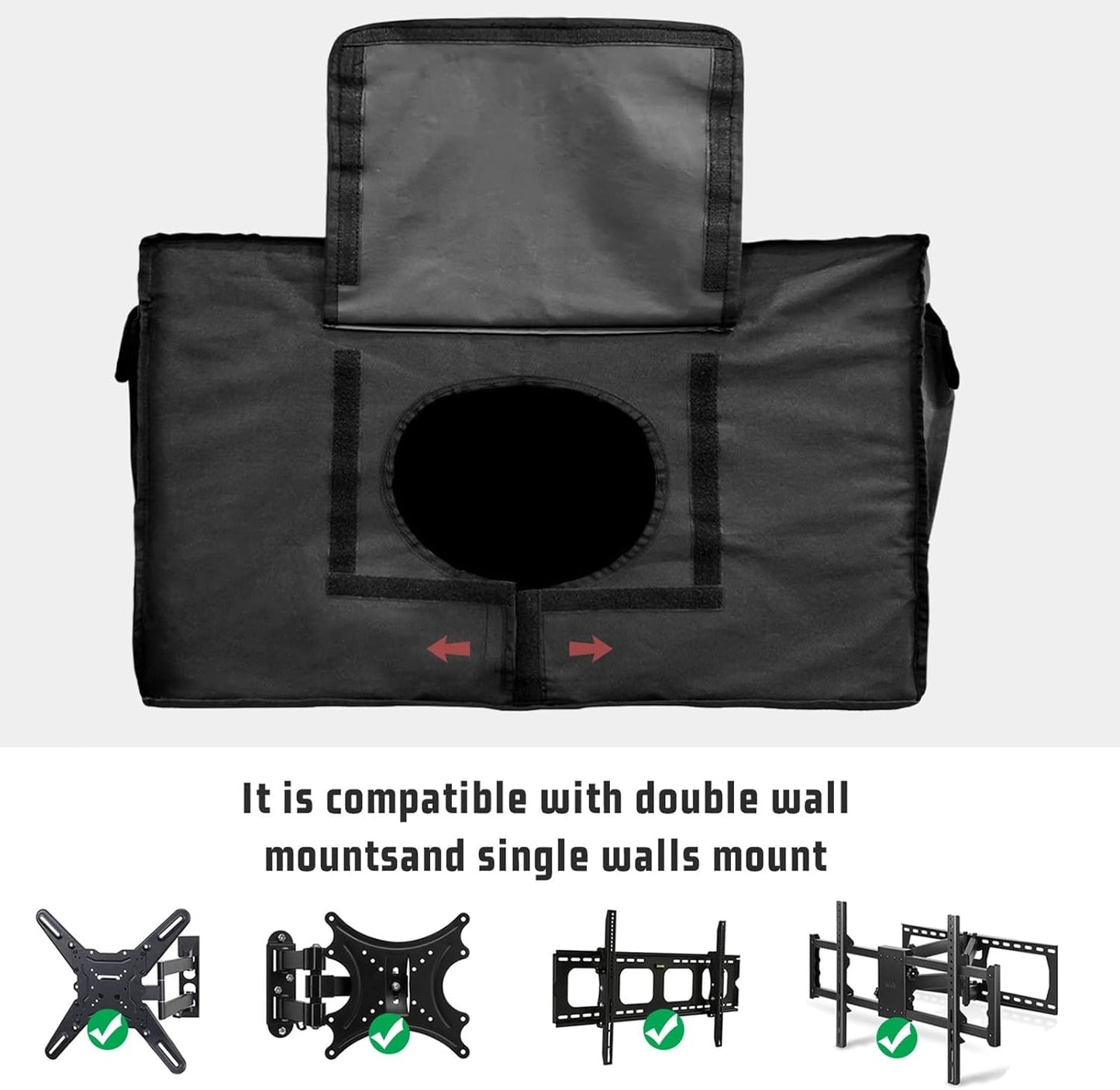 EZON-CH 30-32 inch Outdoor TV Cover Vintage Plants Weatherproof TV Screen Protector Spring Lavender Flowers Butterflies