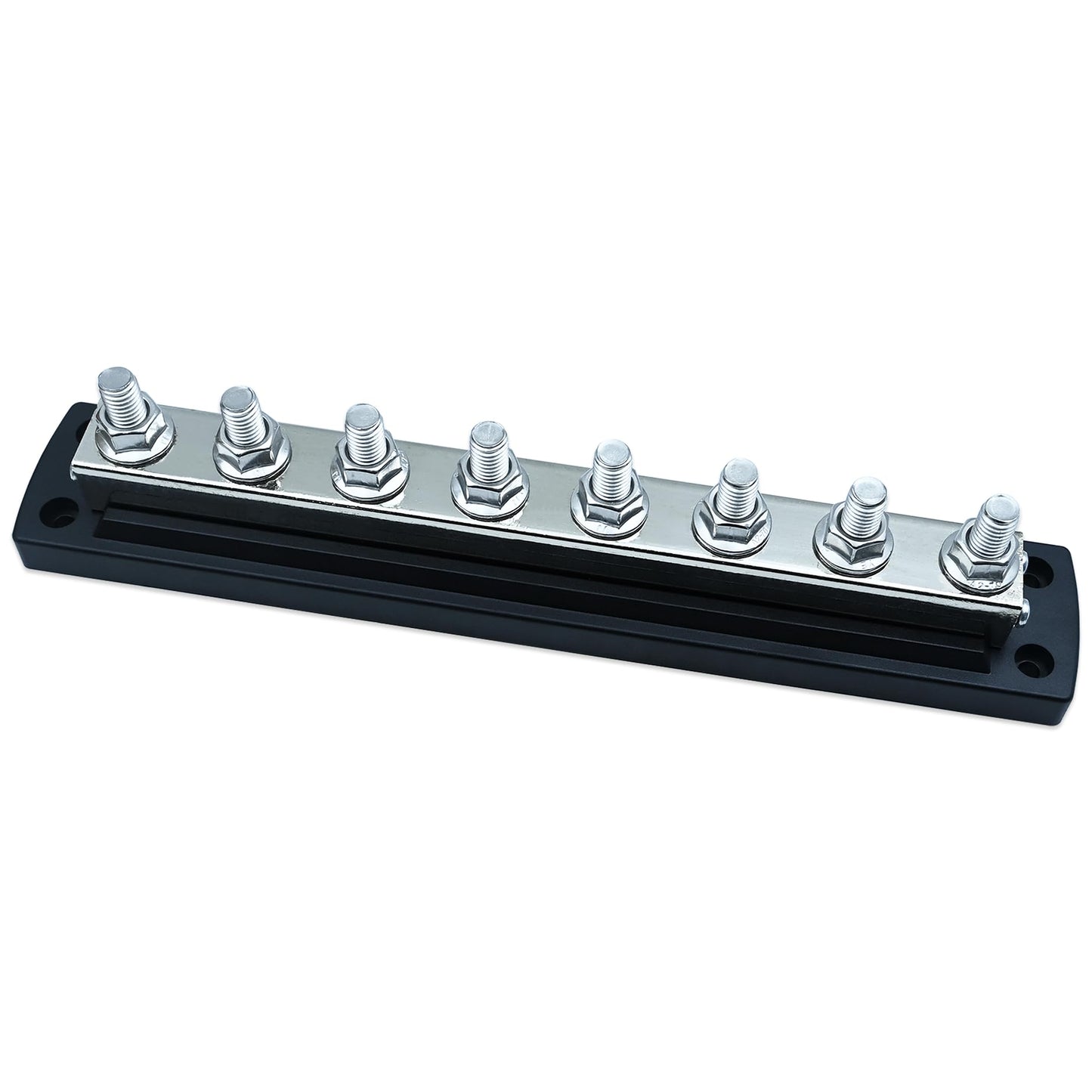 2107 Powerbar 600A Power Distribution Block, Compatible with Blue sea Systems, 8 x 3/8″ Terminal Studs, 600A 300V AC / 48V DC, Tin-Plated Copper Bus Bar, Heavy Duty for Marine, Automotive, RV, Solar