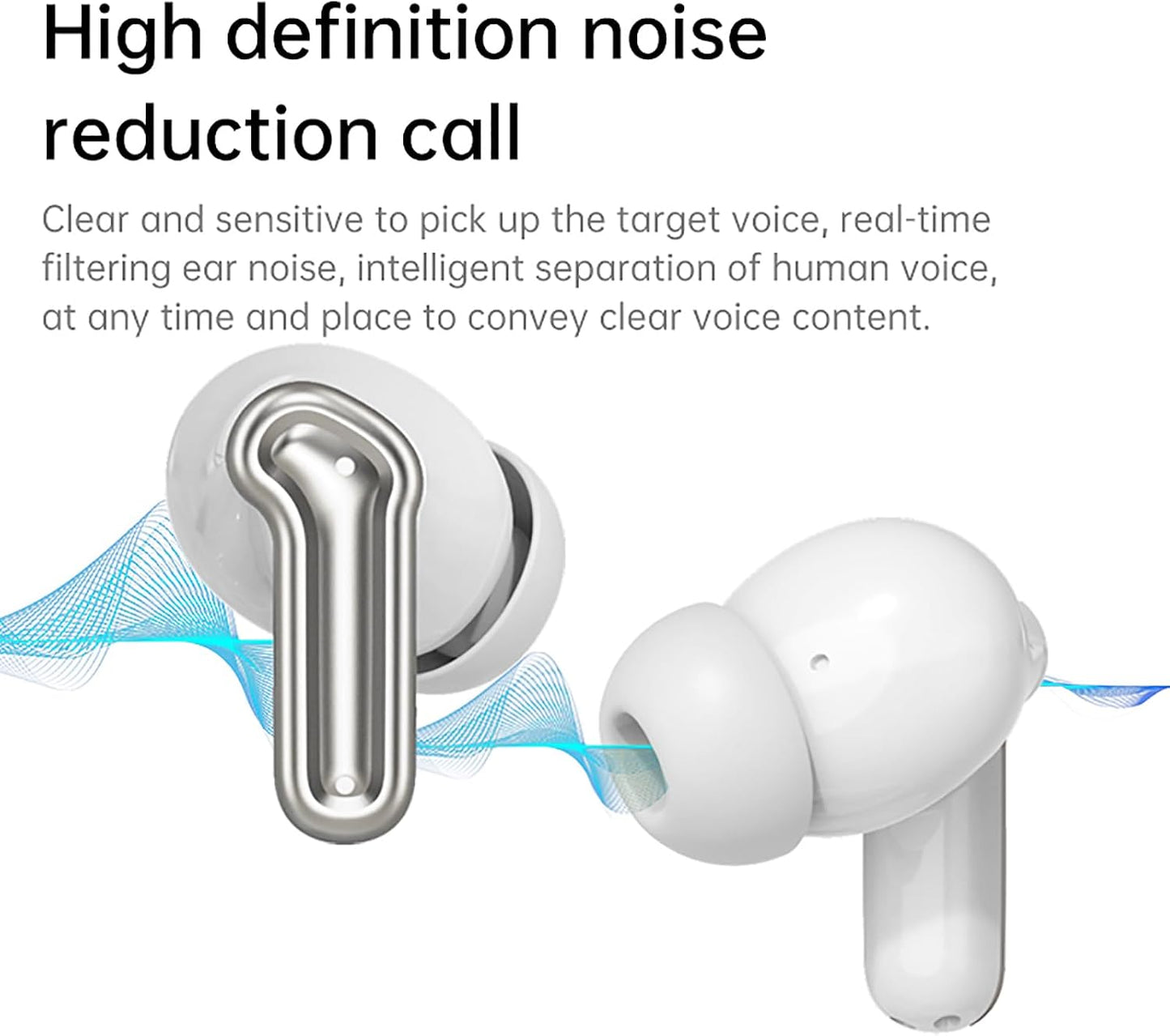 SRICH 30H IPX7 Wireless Bluetooth Earbuds, Playtime HiFi Stereo, Waterproof with Noise Cancelling Mic, Lightweight