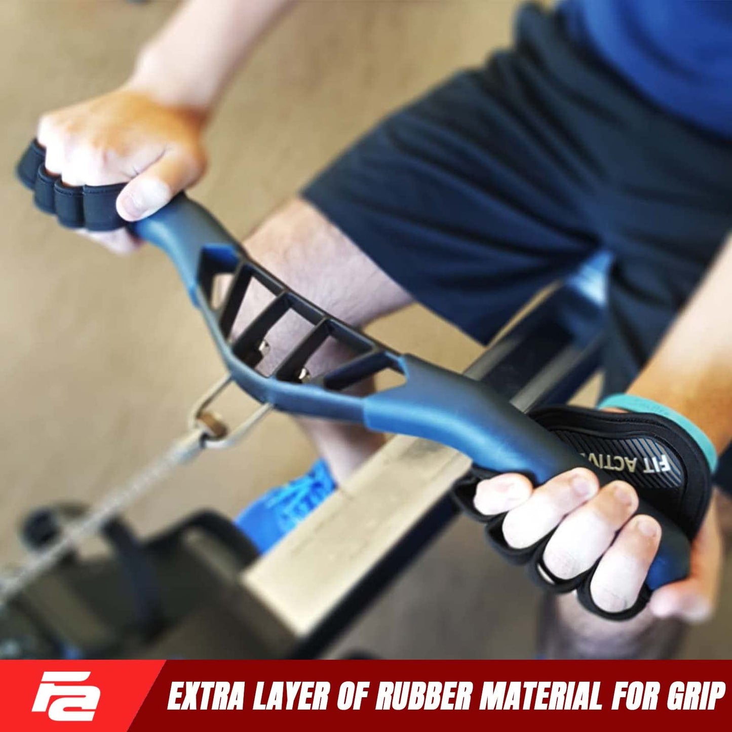 Fit Active Sports Weight Lifting Gloves for Men & Women - Durable Gym Workout Gloves with Grip Pads, Rubber Padding to Prevent Calluses | Grey, Large/Extra Large