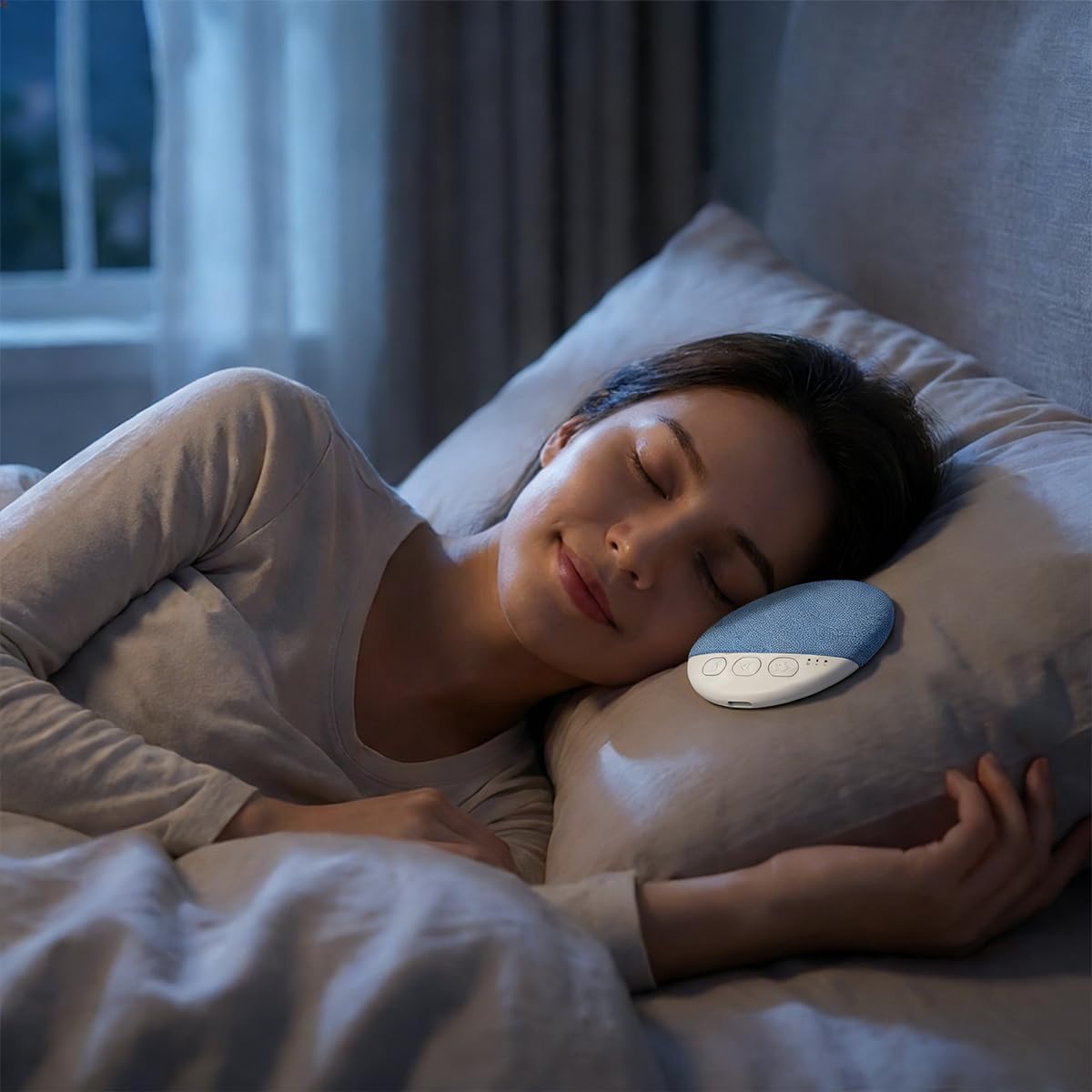 Generic Bluetooth Pillow Speaker for Sleeping, Under Pillow Speaker with White Noise & Timer, Private Sleep Aid