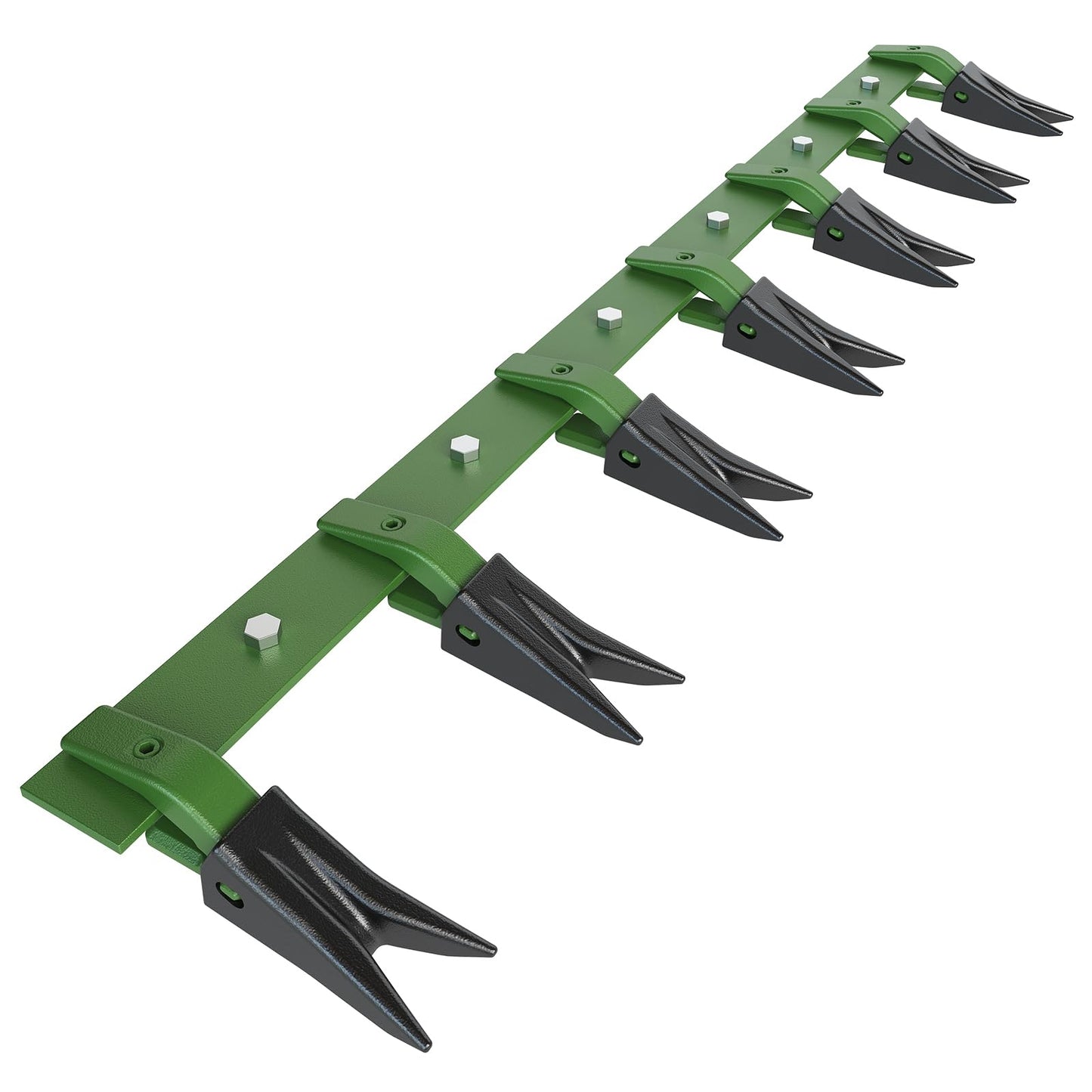 Garvee Heavy Duty 57 in Bucket Tooth Bar Designed for Sub-Compact Tractors, No Drilling Required, Fits 1/2 in or Smaller Bucket Cutting Edges, Durable Green Finish
