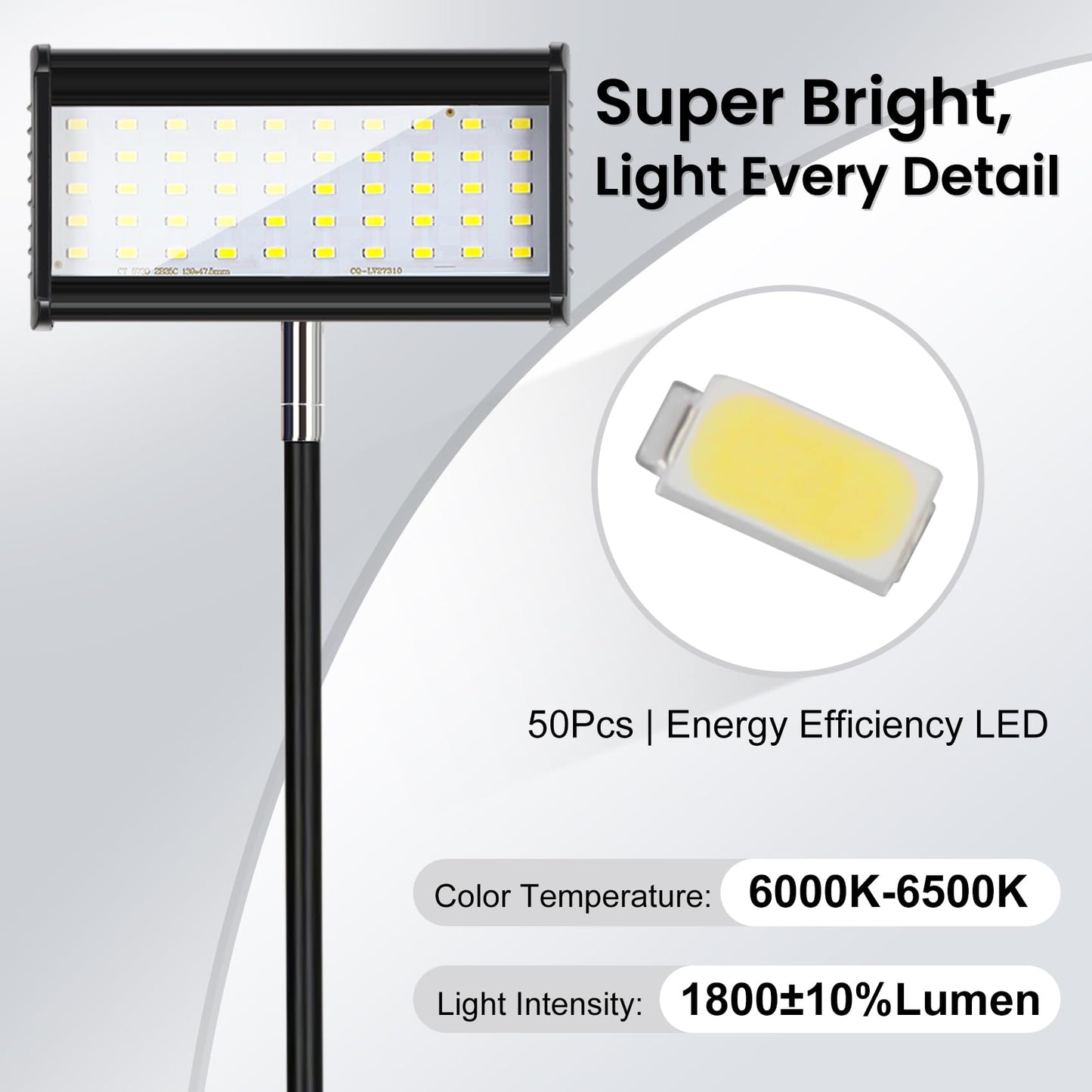 ZSUCC Trade Show Lights LED Display, Included Clamps, Mounting Brackets, Power Cables, Connect Cables, 360° Adjustable Angle for Trade Show Lighting, 3PCS Black
