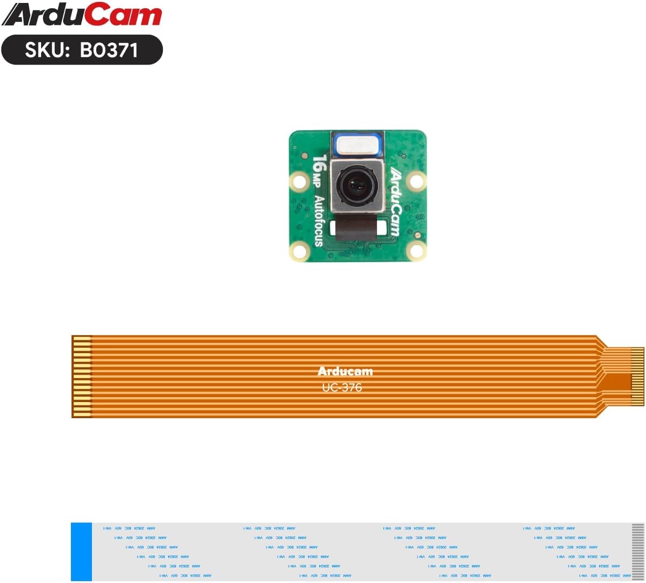 Arducam IMX519 16MP 5/4B/3B+, 2 Autofocus Camera Module for Raspberry Pi, AF Pi Camera Compatible with Raspberry Pi
