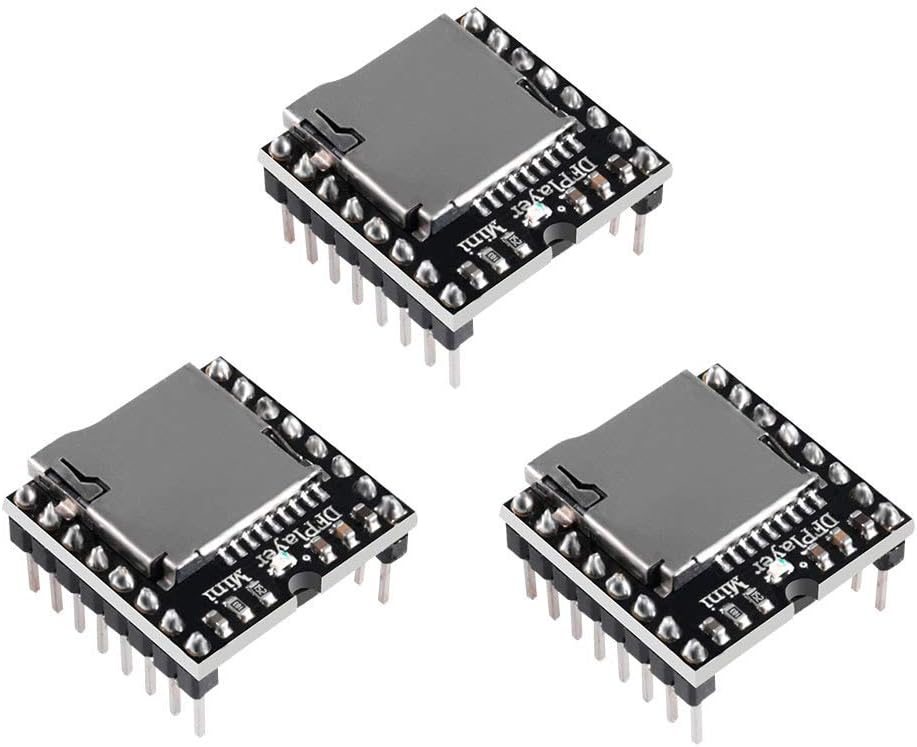 UMLIFE 3PCS MP3 MP3 Mini Player Audio Module Voice Decode Board TF Card U Disk IO/Serial Port/AD Board DFPlayer Audio