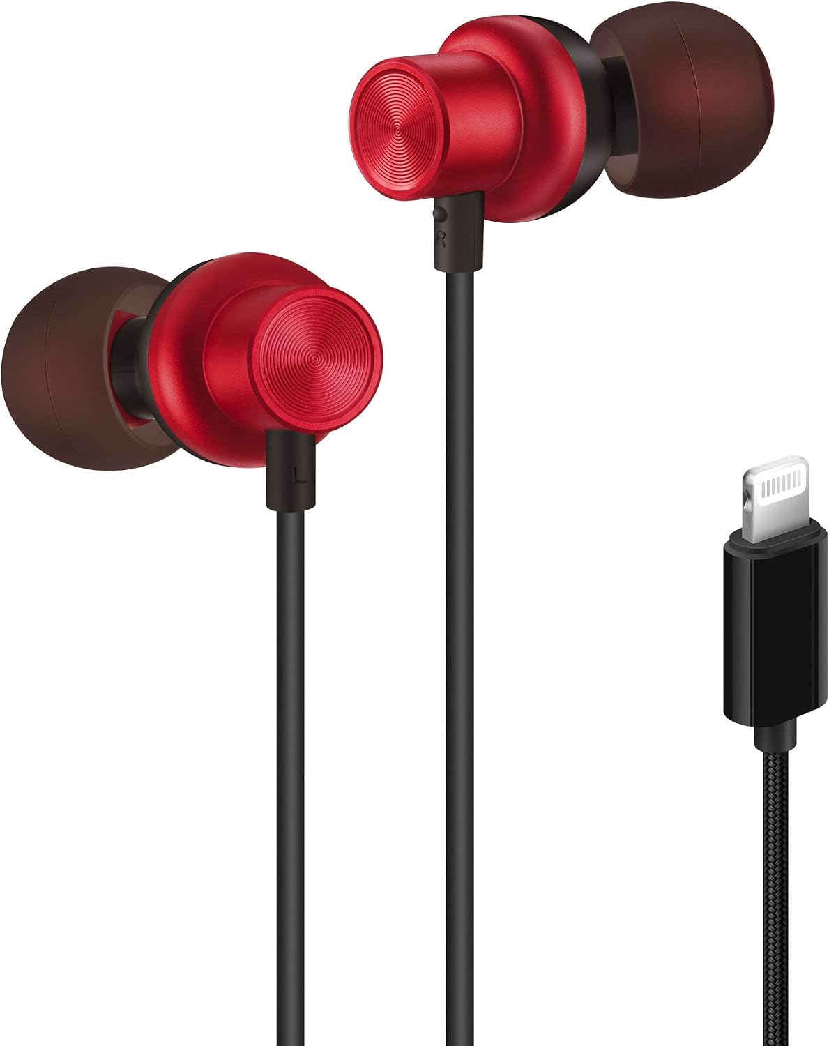 13/12/11 Max/XR/8/7 PALOVUE Lightning Earphones - Magnetic In-Ear Earbuds with Mic & Controller - Compatible iPhone Pro