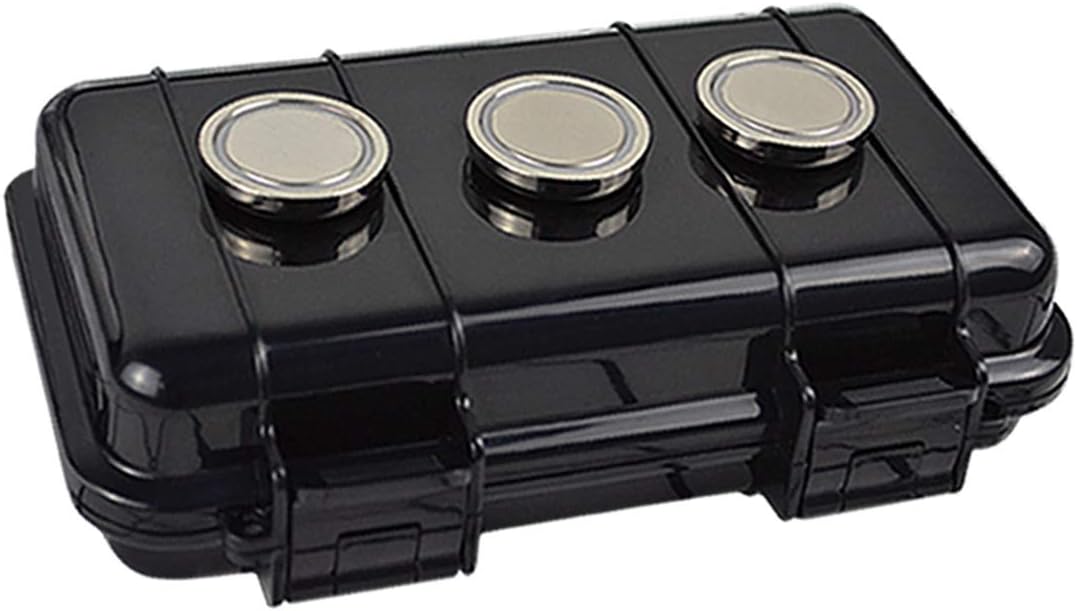 kaguster Magnetic Key Holder Under Car Waterproof Magnetic Stash Box for GPS Trackers Hide a Key Outside Magnetic key