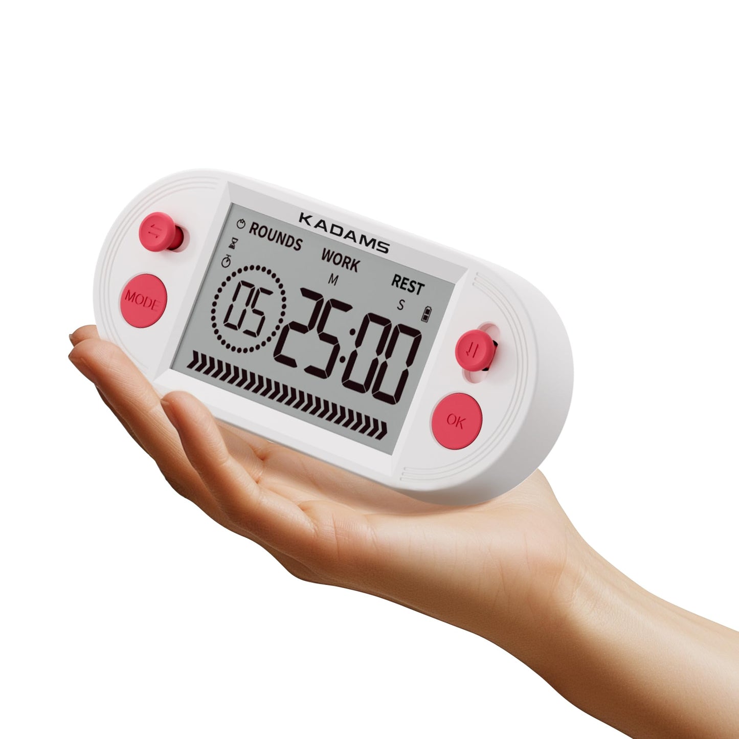 KADAMS Workout Interval Timer – HIIT, Tabata & EMOM Training with Visual Countdown Ring, Magnetic for Gym Home Workouts & Fitness