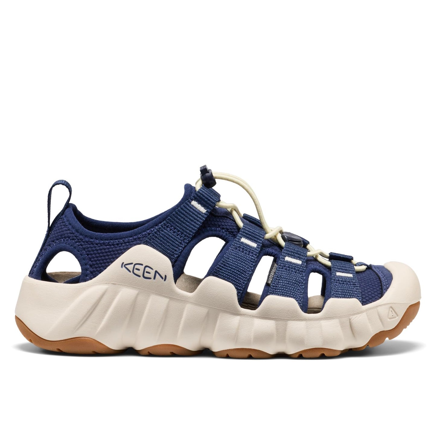 KEEN Women's Hyperport H2 Breathable Easy On Comfortable Hiking and Water Sandals, Naval Academy/Wax Yellow, 6