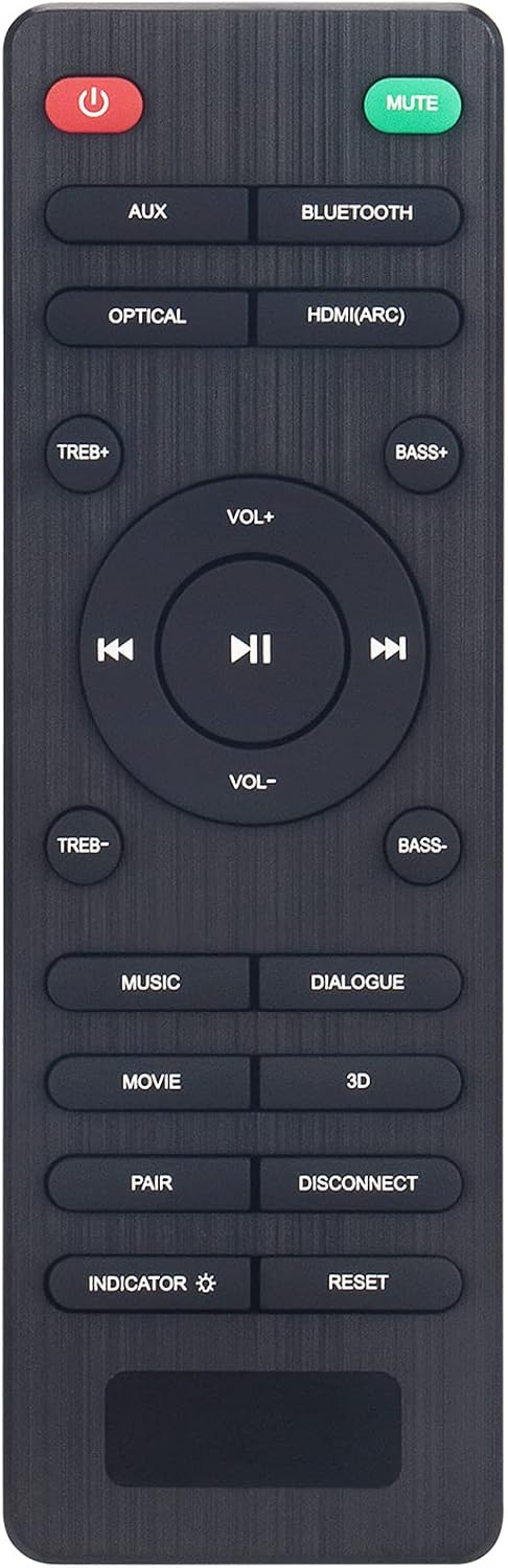 ECONTROLLY 2.1 D5 Replacement Remote Control Work for Pheanoo CH Soundbar Sound Bar System