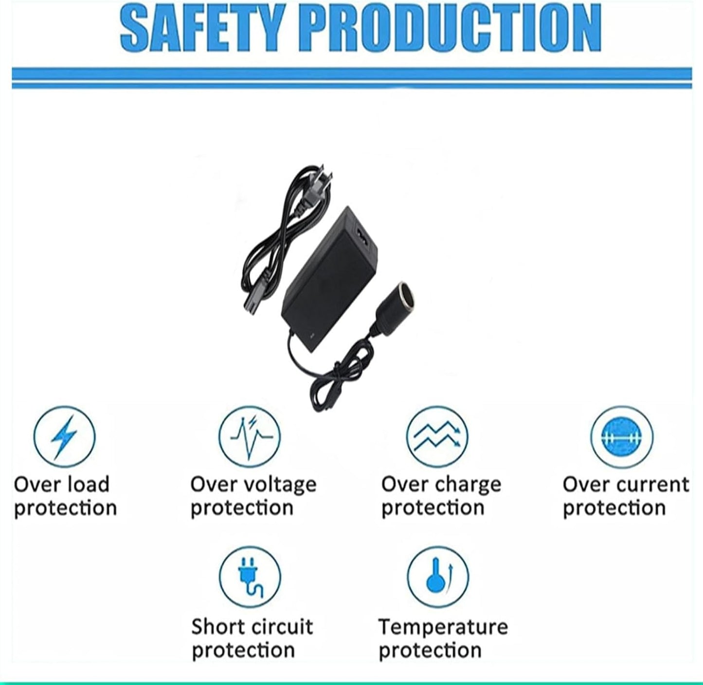 MSZLZTD 12V DC12V Power Adapter for Plug in Coolers Vehicles Igloo Iceless Thermoelectric Coolers Compatible with Igloo