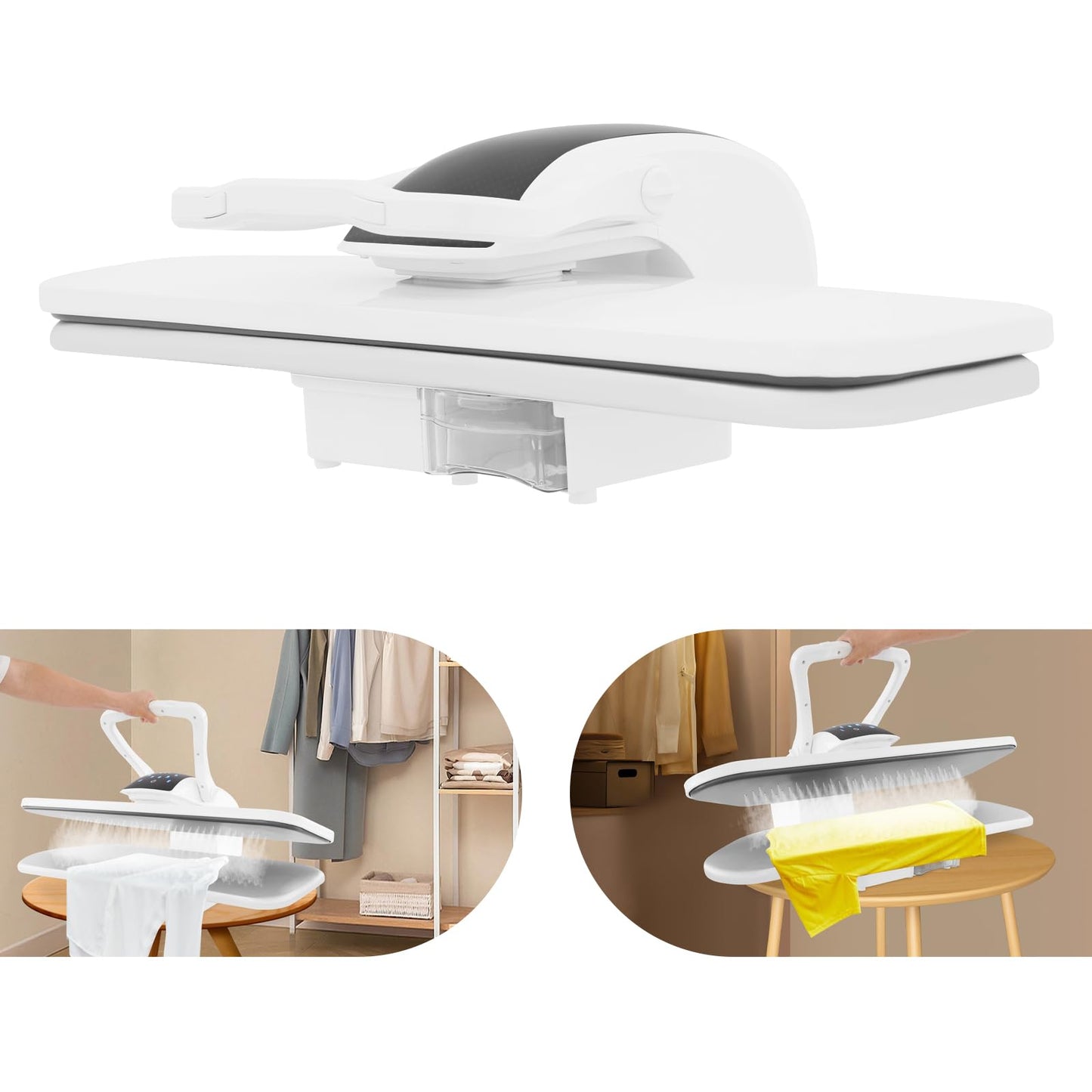 35.8" Large Steam Iron Press with LED Touch Screen Professional Iron Press Machine Vapor Press with 5 Fabric Settings & Steam Burst Function for Home Business 35.2oz Capacity Water Tank (Detachable)