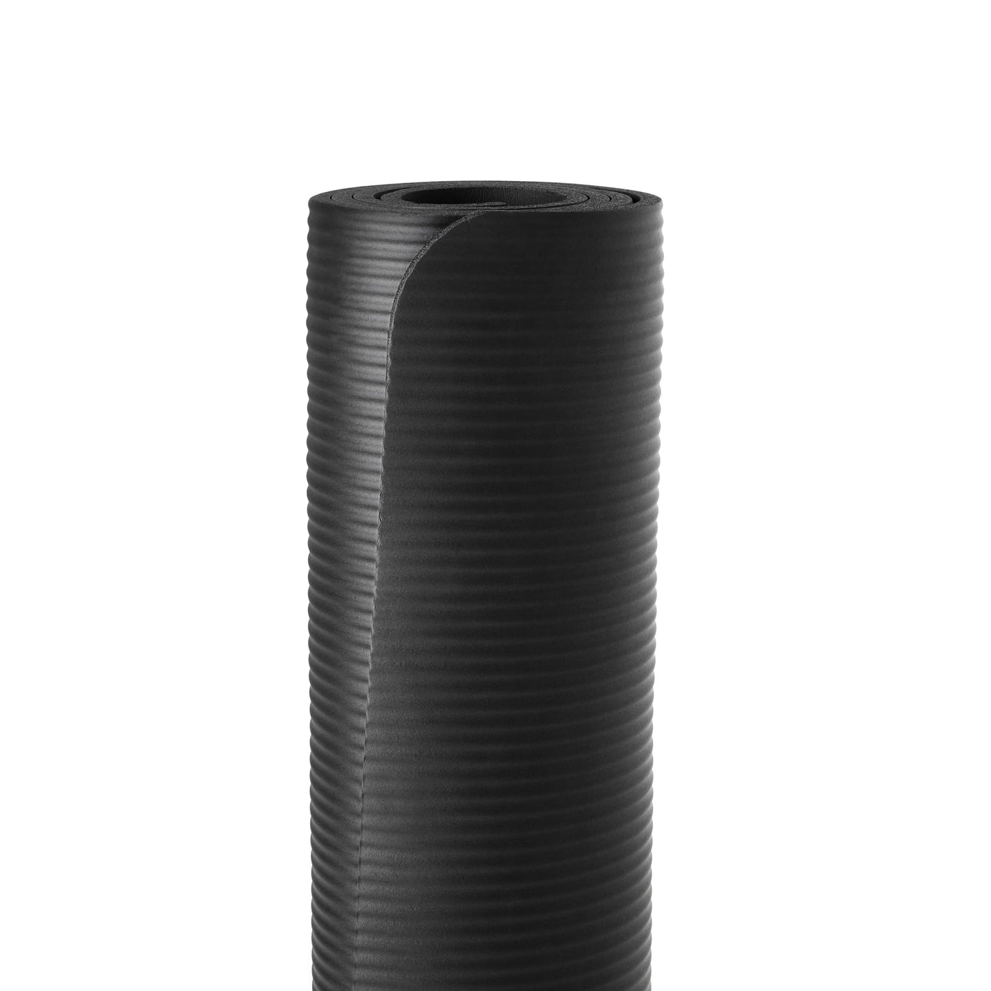 Amazon Basics 1/2 Inch Extra Thick Exercise Yoga Mat with Carrying Strap for Home Workouts and Fitness, 74" x 24", Black